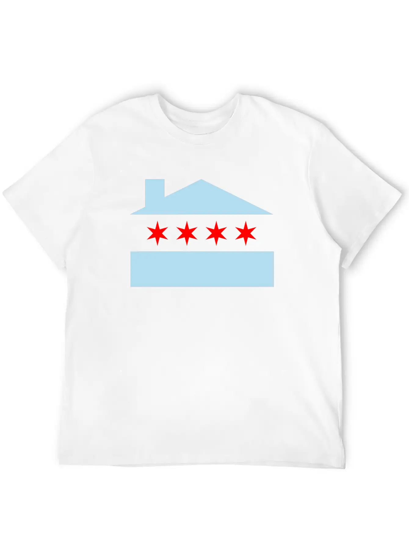 Chicago House Flag - EDM Casual Graphic T-Shirt – Simple And Comfortable Daily Wear