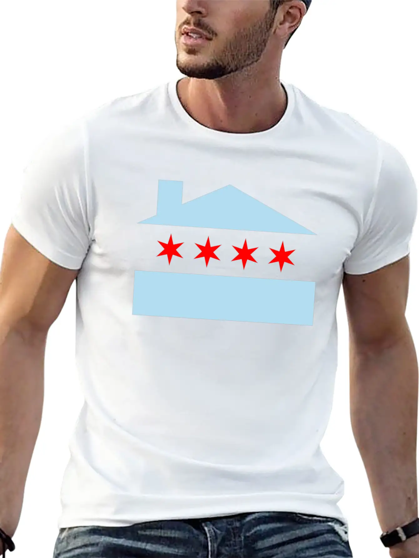 Chicago House Flag - EDM Casual Graphic T-Shirt – Simple And Comfortable Daily Wear