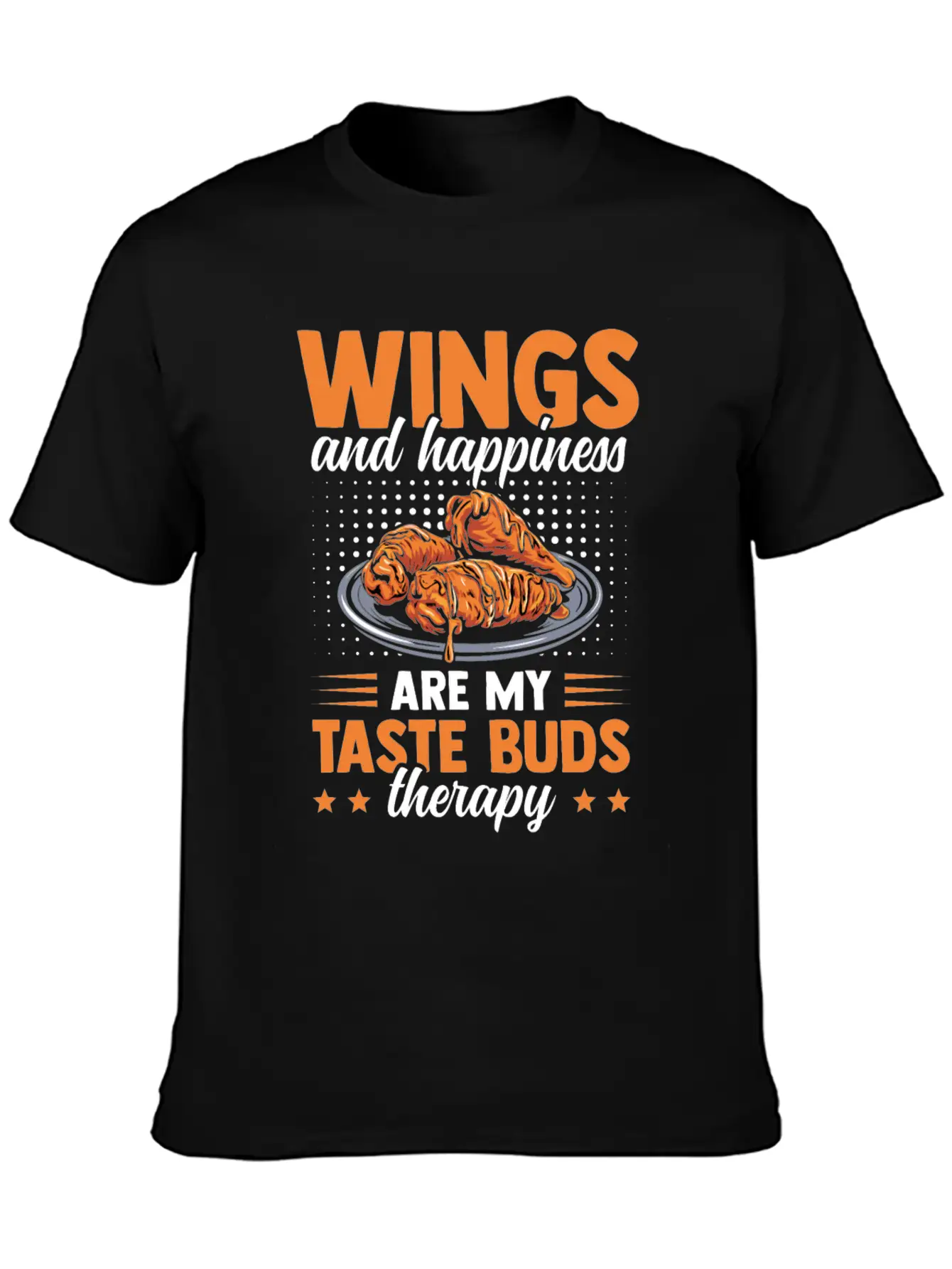 Chicken Wings Taste Buds Therapy Saucy Chicken Essential Cotton Tee For Daily Outfits – Unisex Style
