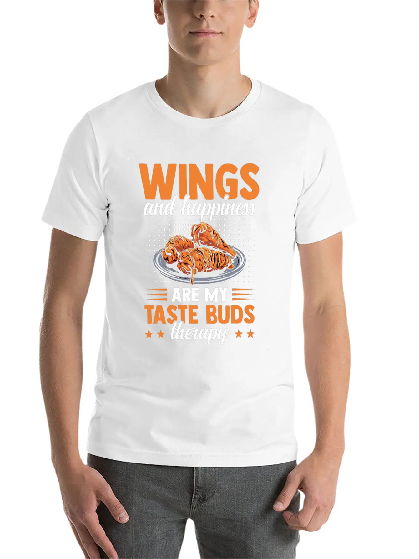 Chicken Wings Taste Buds Therapy Saucy Chicken Essential Cotton Tee For Daily Outfits – Unisex Style