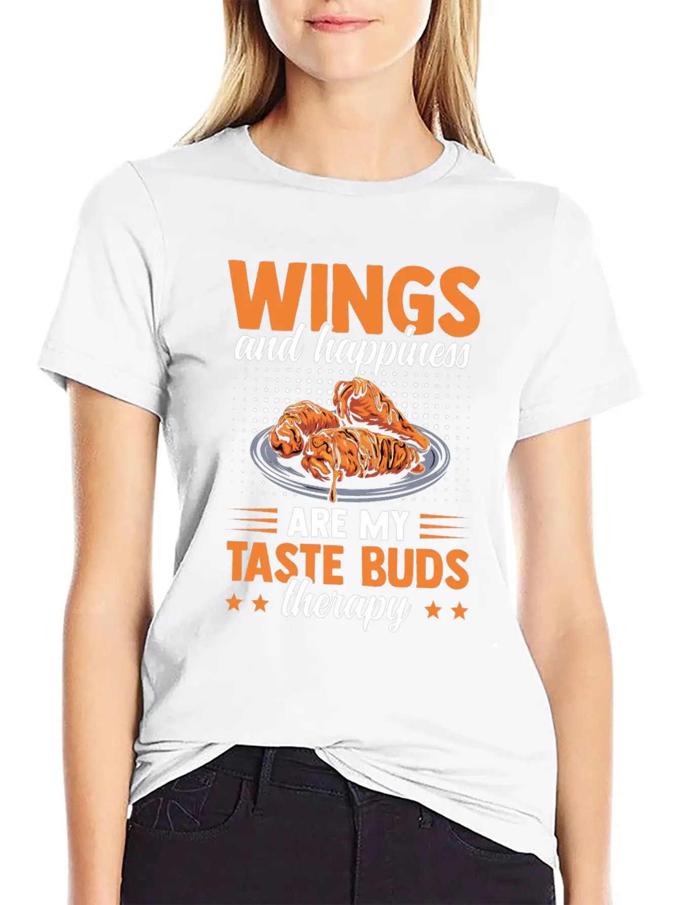 Chicken Wings Taste Buds Therapy Saucy Chicken Essential Cotton Tee For Daily Outfits – Unisex Style