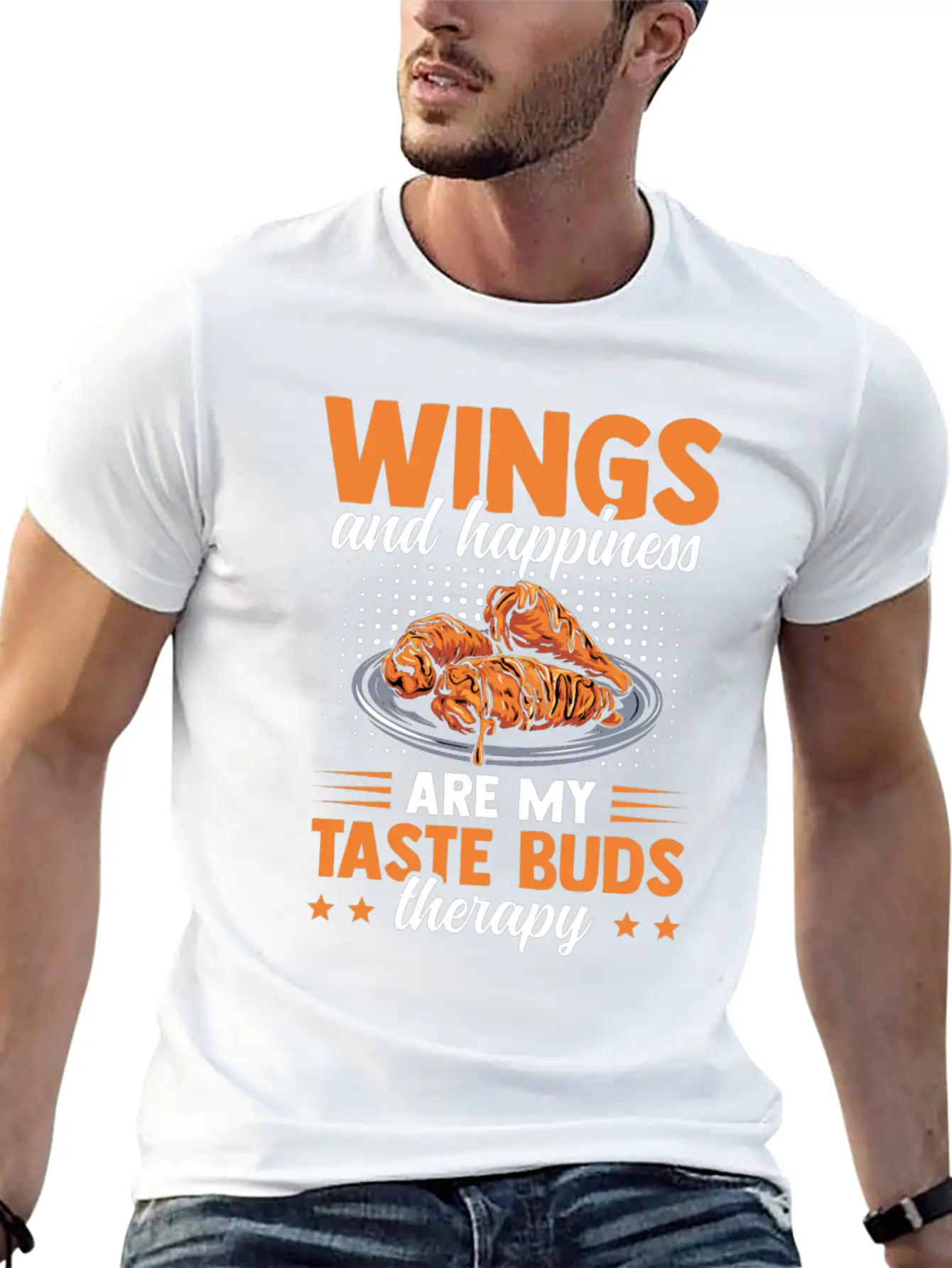 Chicken Wings Taste Buds Therapy Saucy Chicken Essential Cotton Tee For Daily Outfits – Unisex Style