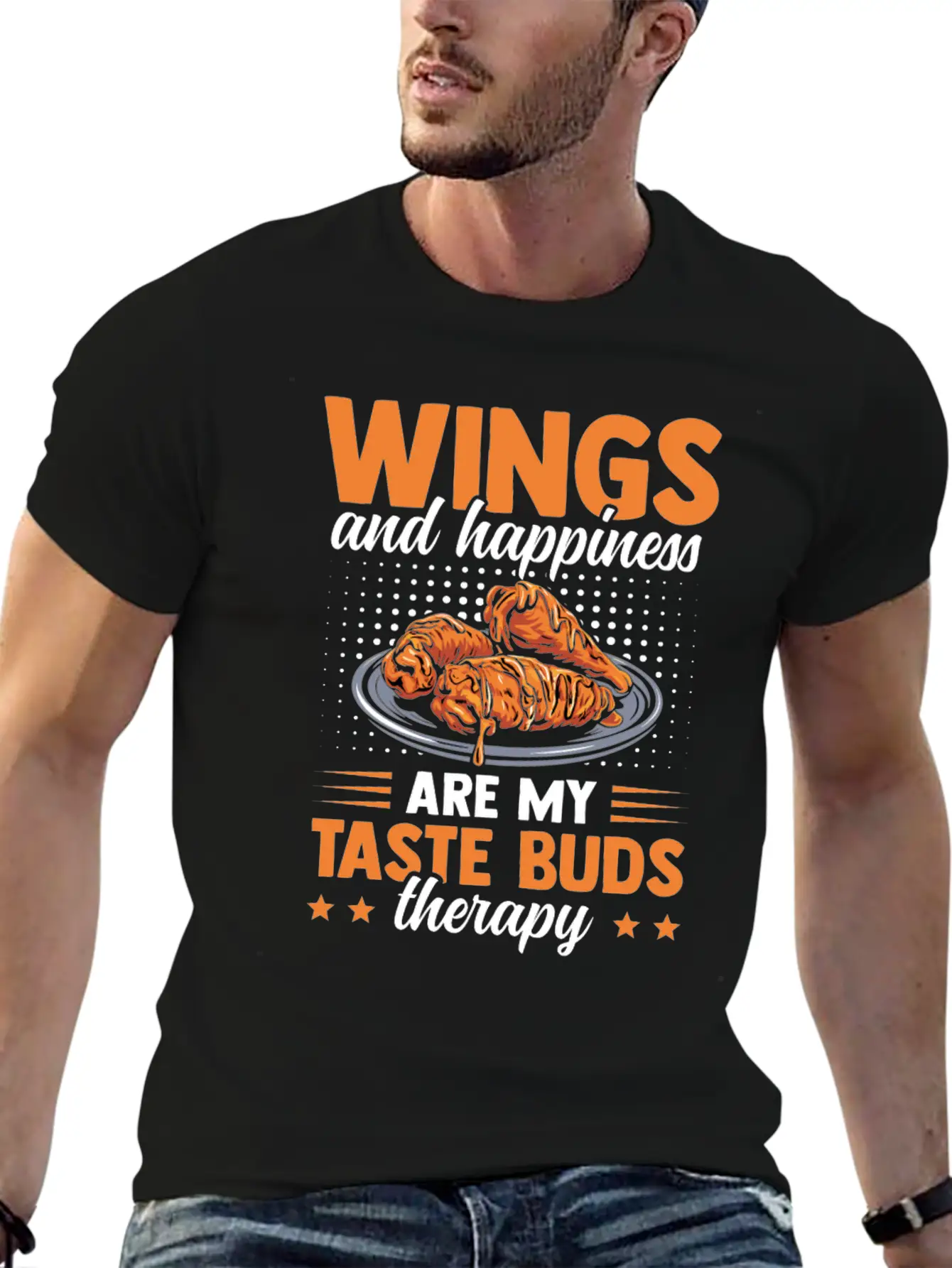 Chicken Wings Taste Buds Therapy Saucy Chicken Essential Cotton Tee For Daily Outfits – Unisex Style