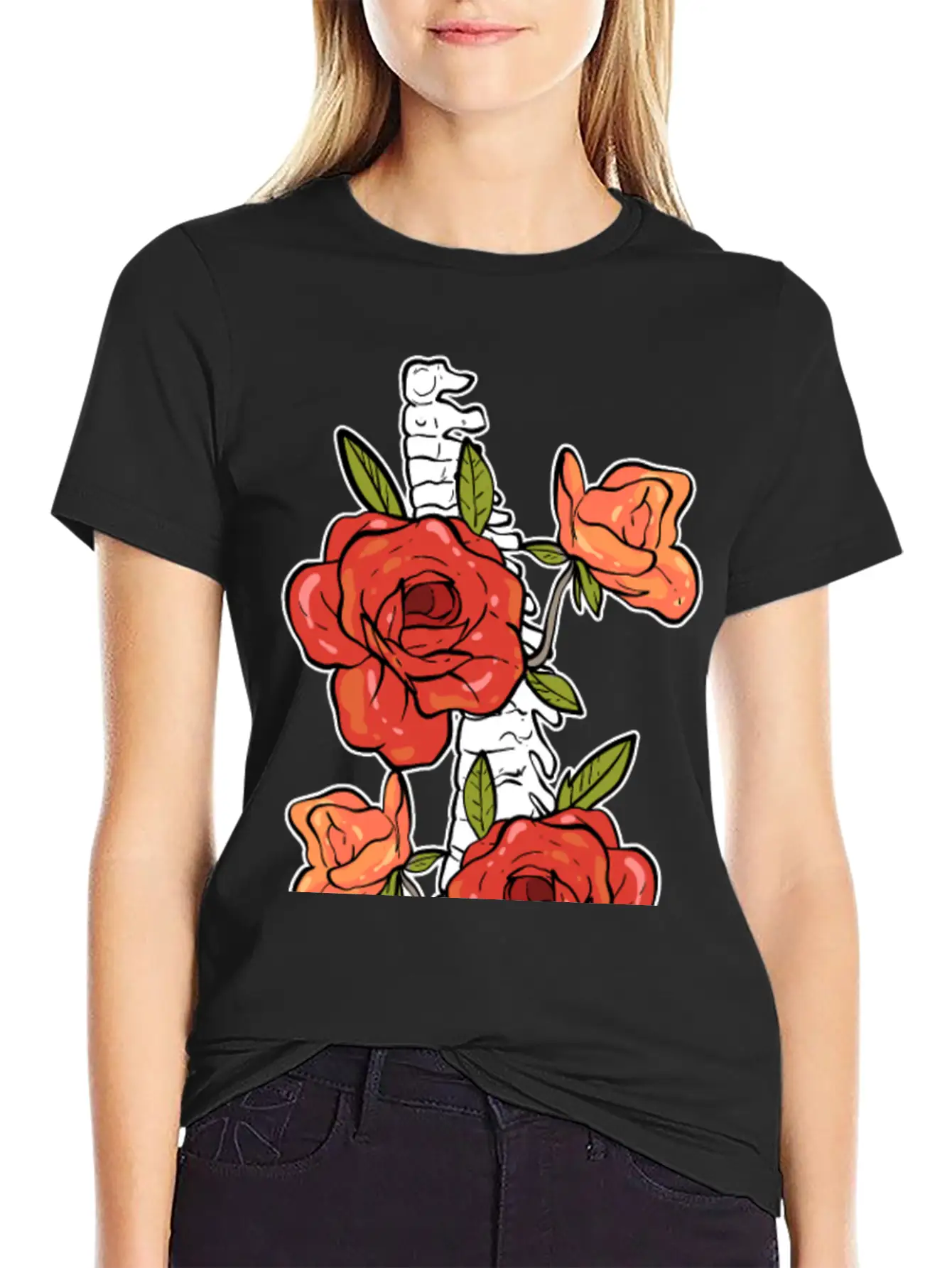 Chiropractic Flower Spinal Cord Stylish Everyday T-Shirt – Unisex Basic Cotton Tee