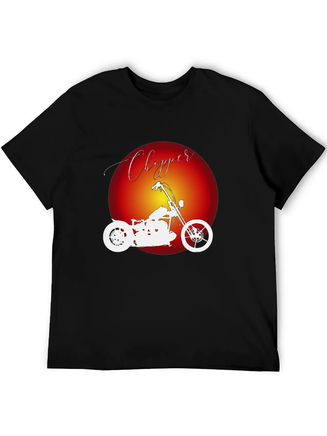 Chopper Sun Rocker Biker Simple Everyday Graphic Tee – Lightweight Summer Wear