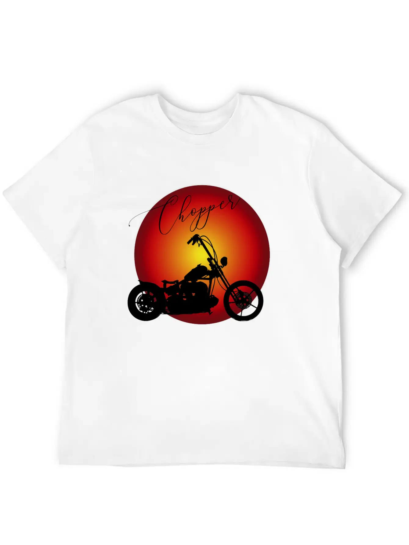 Chopper Sun Rocker Biker Simple Everyday Graphic Tee – Lightweight Summer Wear