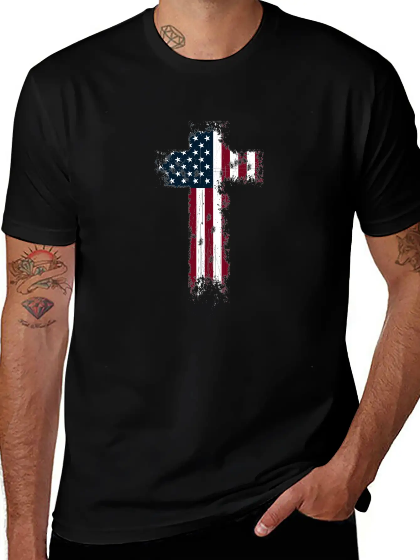 Christianity American Flag Unisex Cotton Tee – Relaxed Fit For Any Occasion