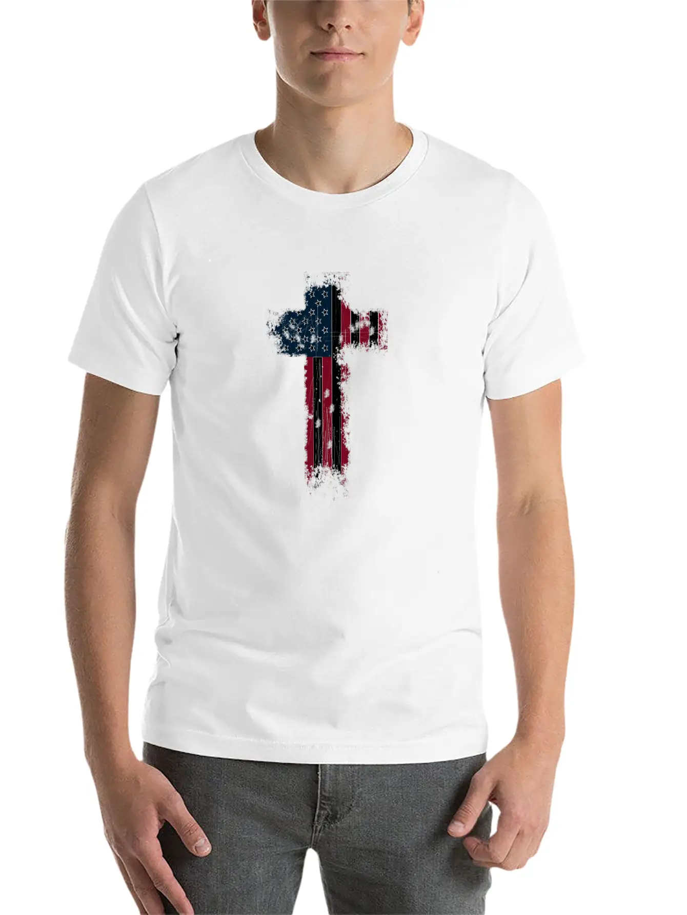 Christianity American Flag Unisex Cotton Tee – Relaxed Fit For Any Occasion