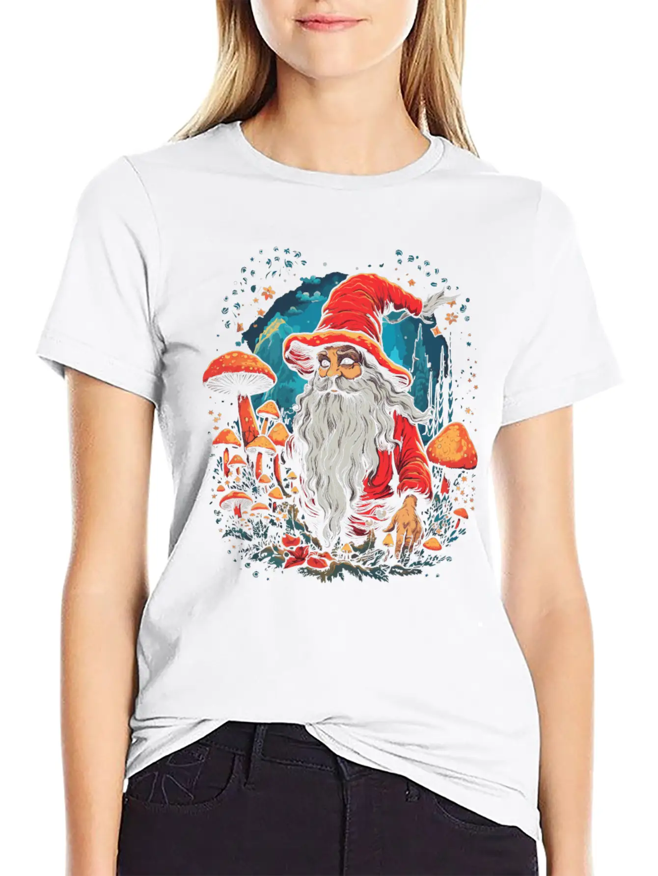 Christmas | Fantasy | Mushroom | Forest | Goa Stylish Everyday T-Shirt – Unisex Basic Cotton Tee