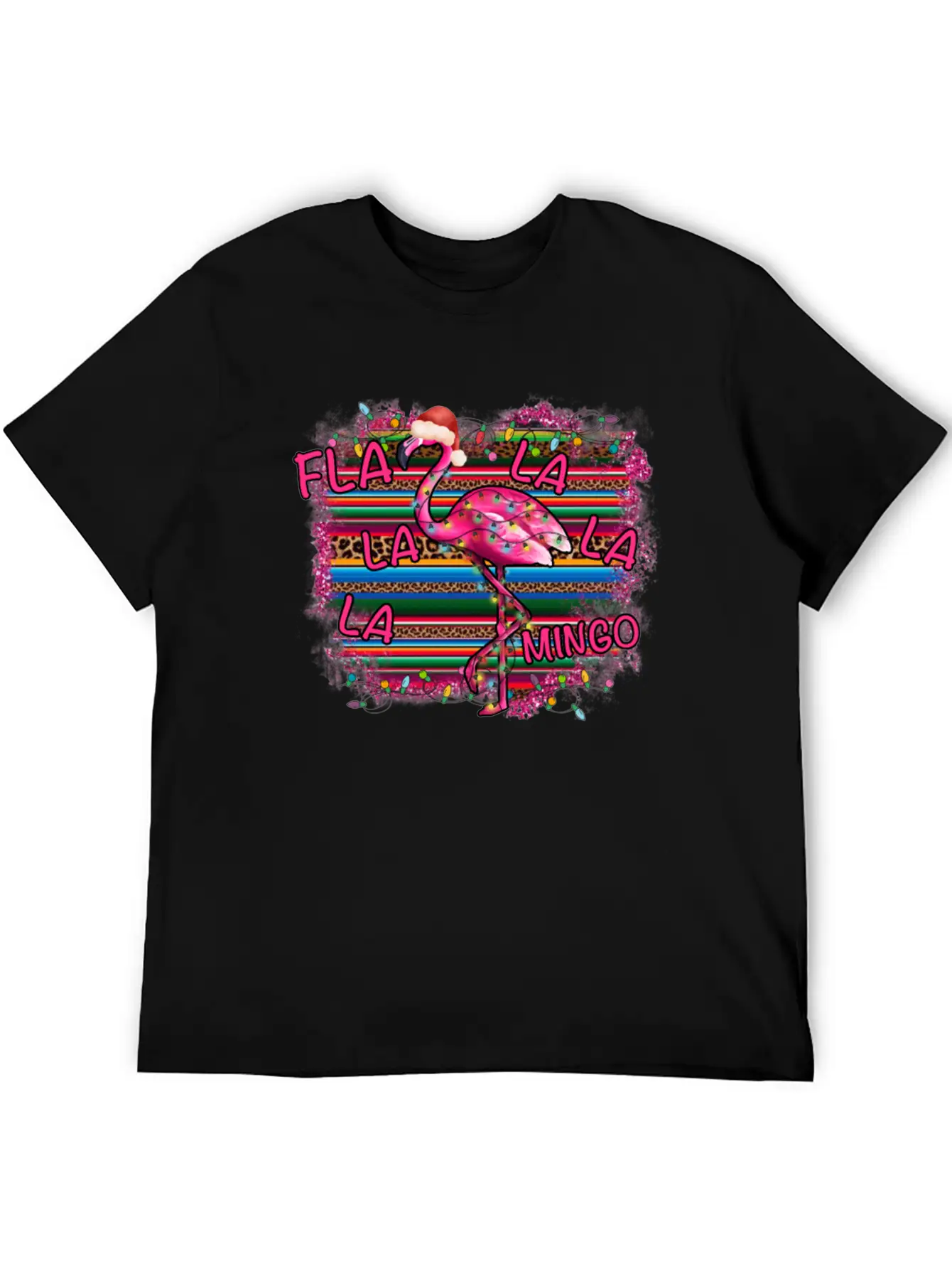 Christmas Flamingo Stylish Everyday T-Shirt – Unisex Basic Cotton Tee