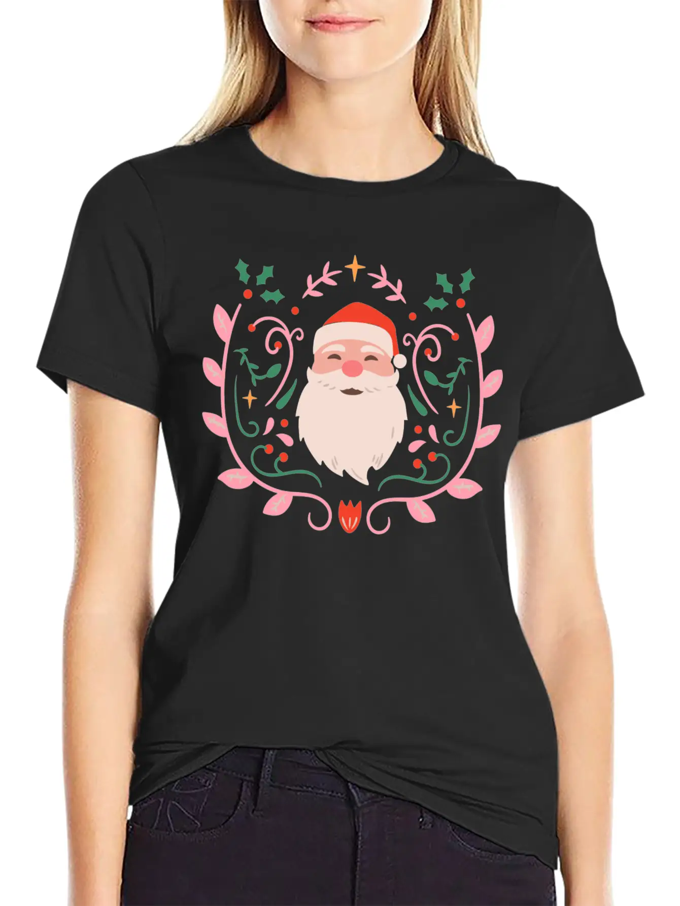 Christmas Folk Art Basic Graphic T-Shirt – Daily Comfort In Soft Cotton