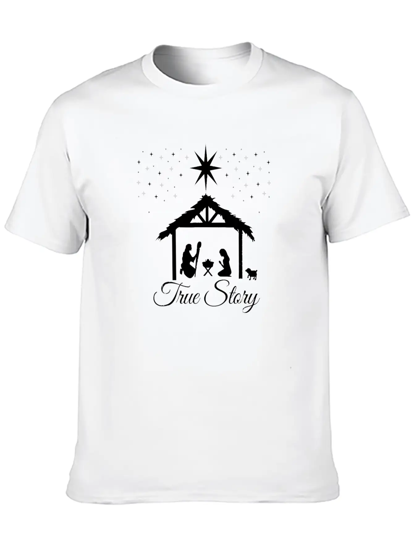 Christmas Nativity Shirt True Story Nativity Stylish Everyday T-Shirt – Unisex Basic Cotton Tee
