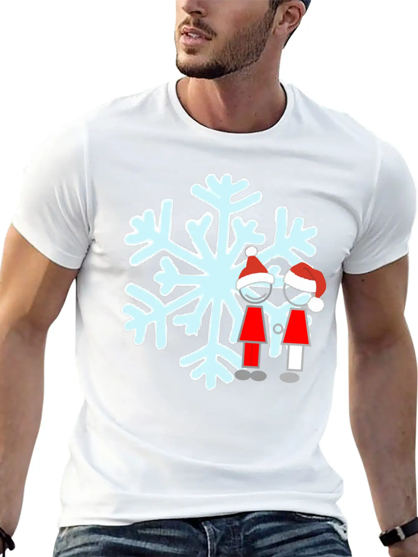 Christmas Snow Basic Graphic T-Shirt – Daily Comfort In Soft Cotton