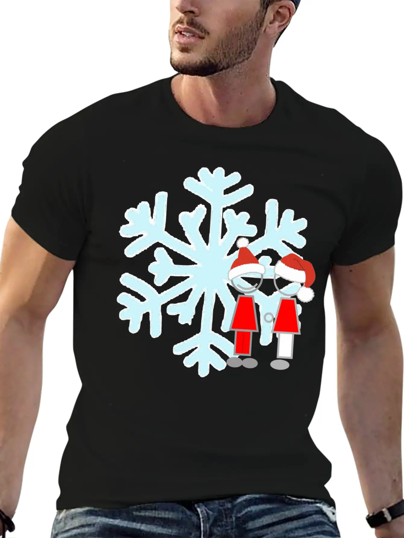 Christmas Snow Basic Graphic T-Shirt – Daily Comfort In Soft Cotton