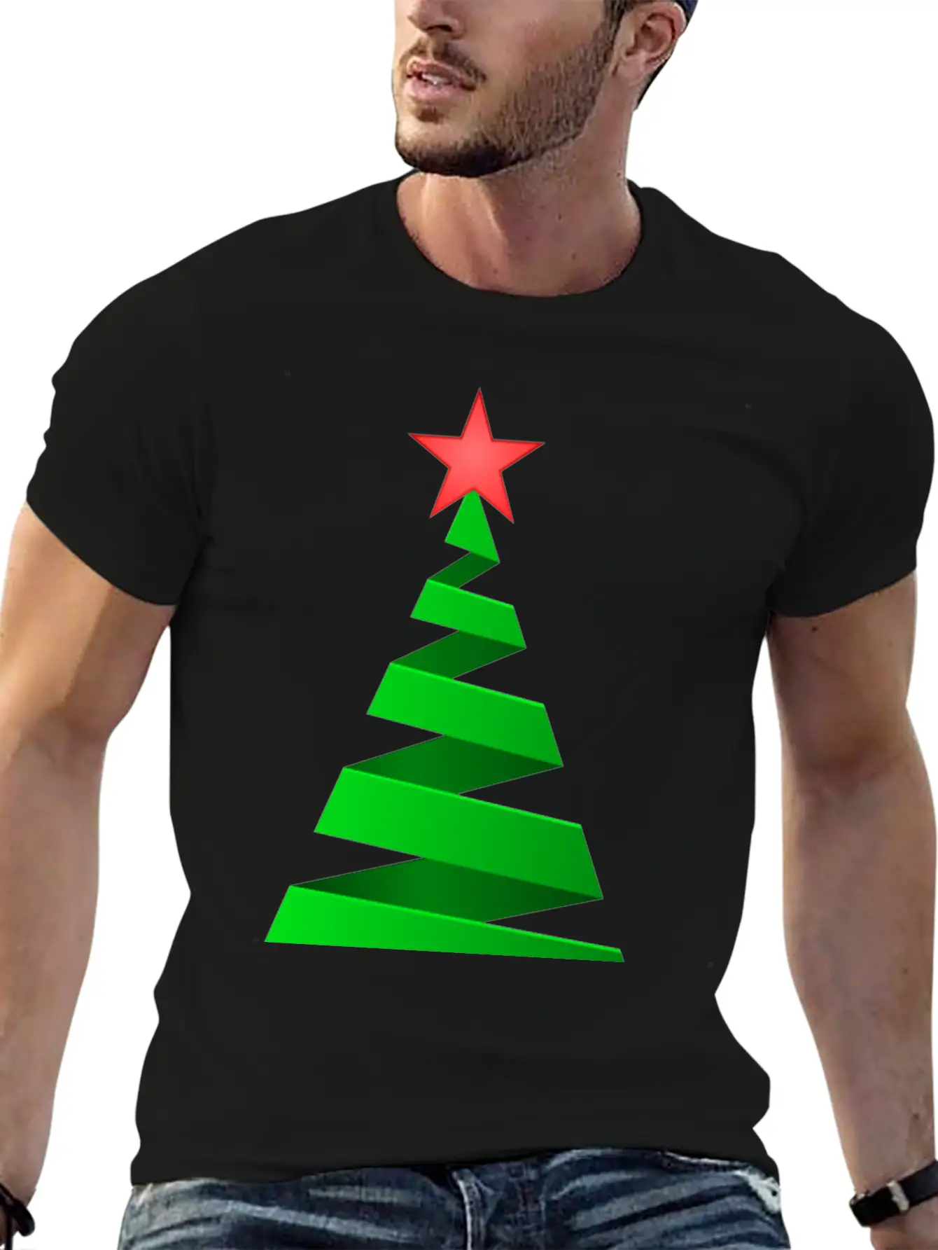 Christmas Tree Basic Graphic T-Shirt – Daily Comfort In Soft Cotton