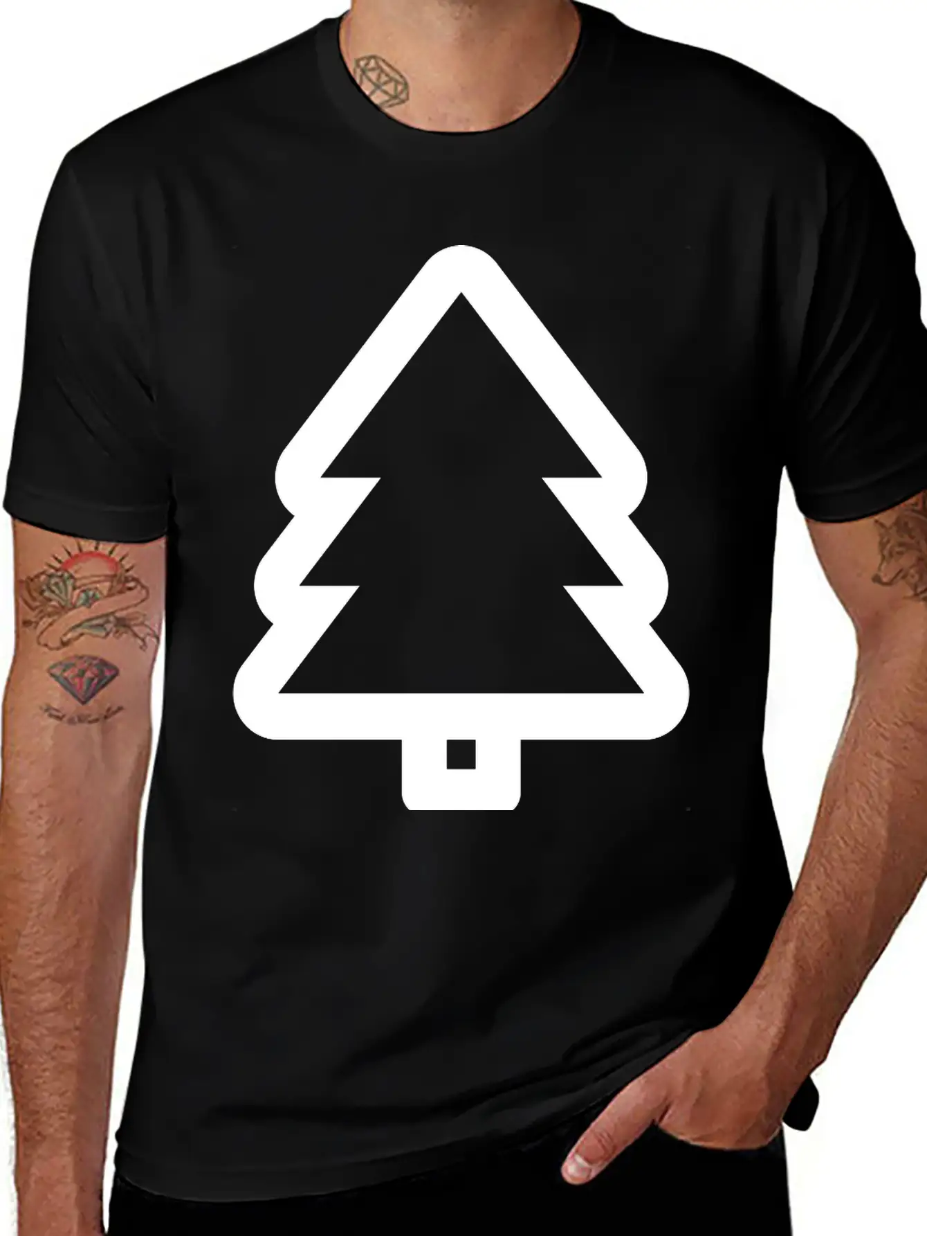 Christmas Tree Stylish Everyday T-Shirt – Unisex Basic Cotton Tee