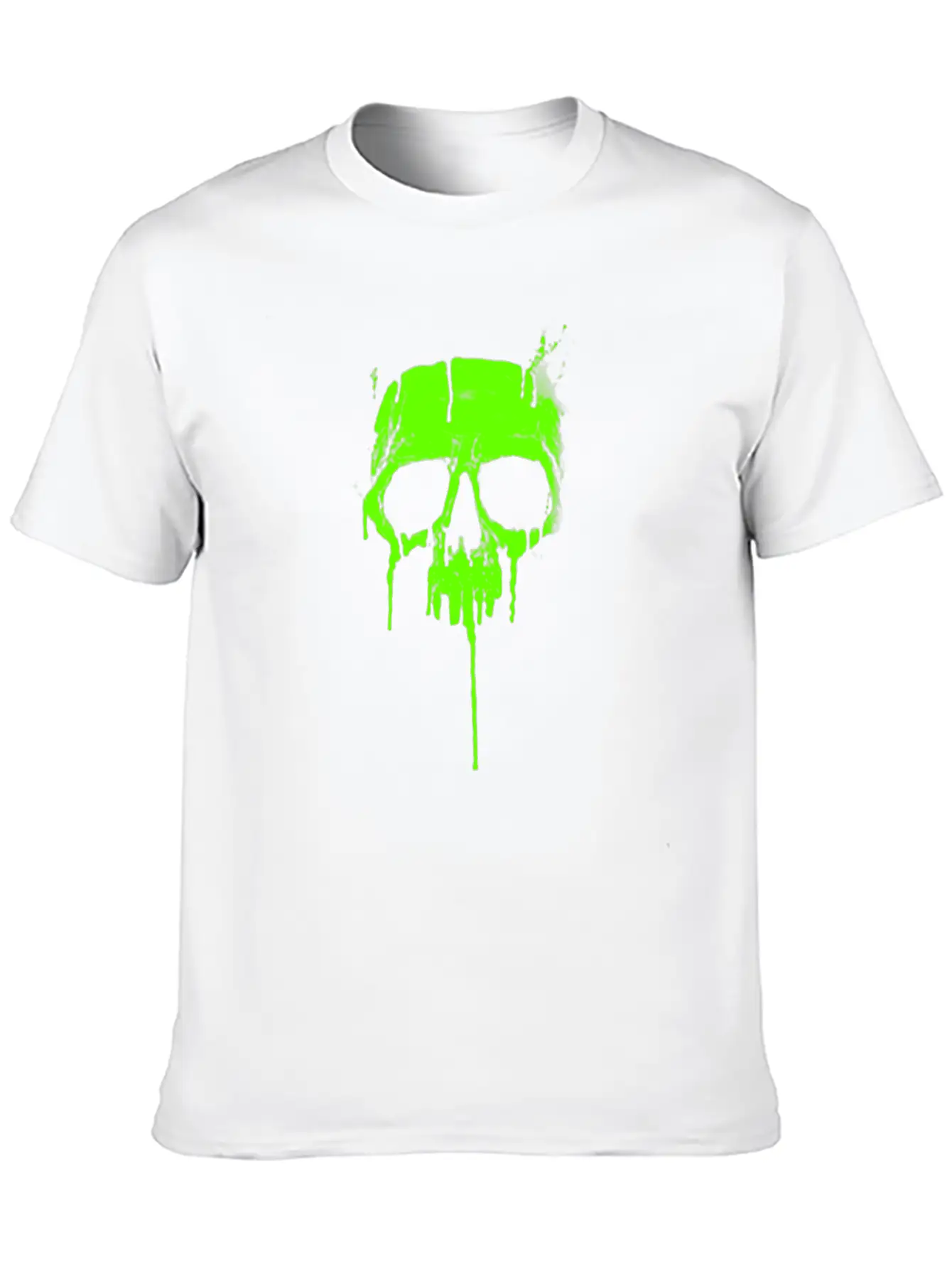 Classic Metal Graffiti Skull Dripping Paint Basic Graphic T-Shirt – Daily Comfort In Soft Cotton