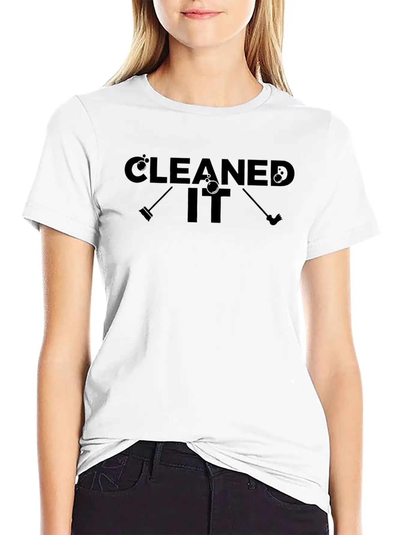 CLEANED IT Basic Graphic T-Shirt – Daily Comfort In Soft Cotton