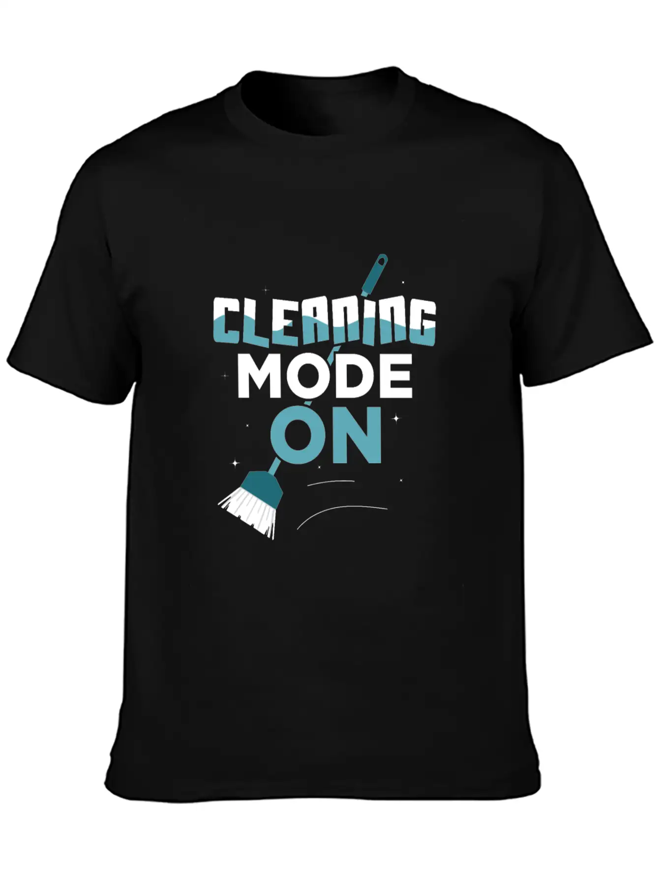 Cleaning Mode On Cleaner Housekeeping Simple Everyday Graphic Tee – Lightweight Summer Wear
