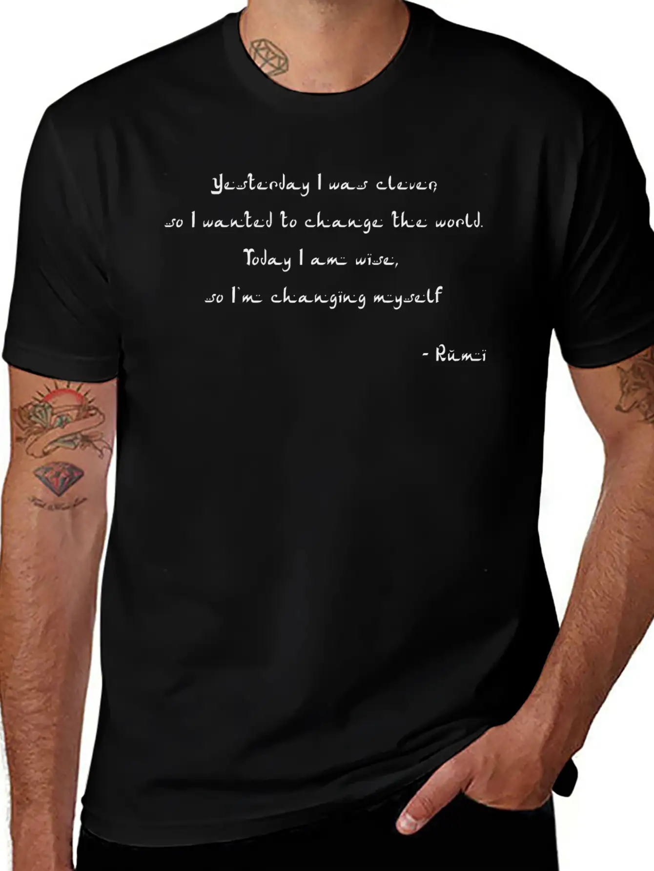 Clever And Wise Inverse Lightweight Cotton T-Shirt – Daily Comfort Graphic Shirt