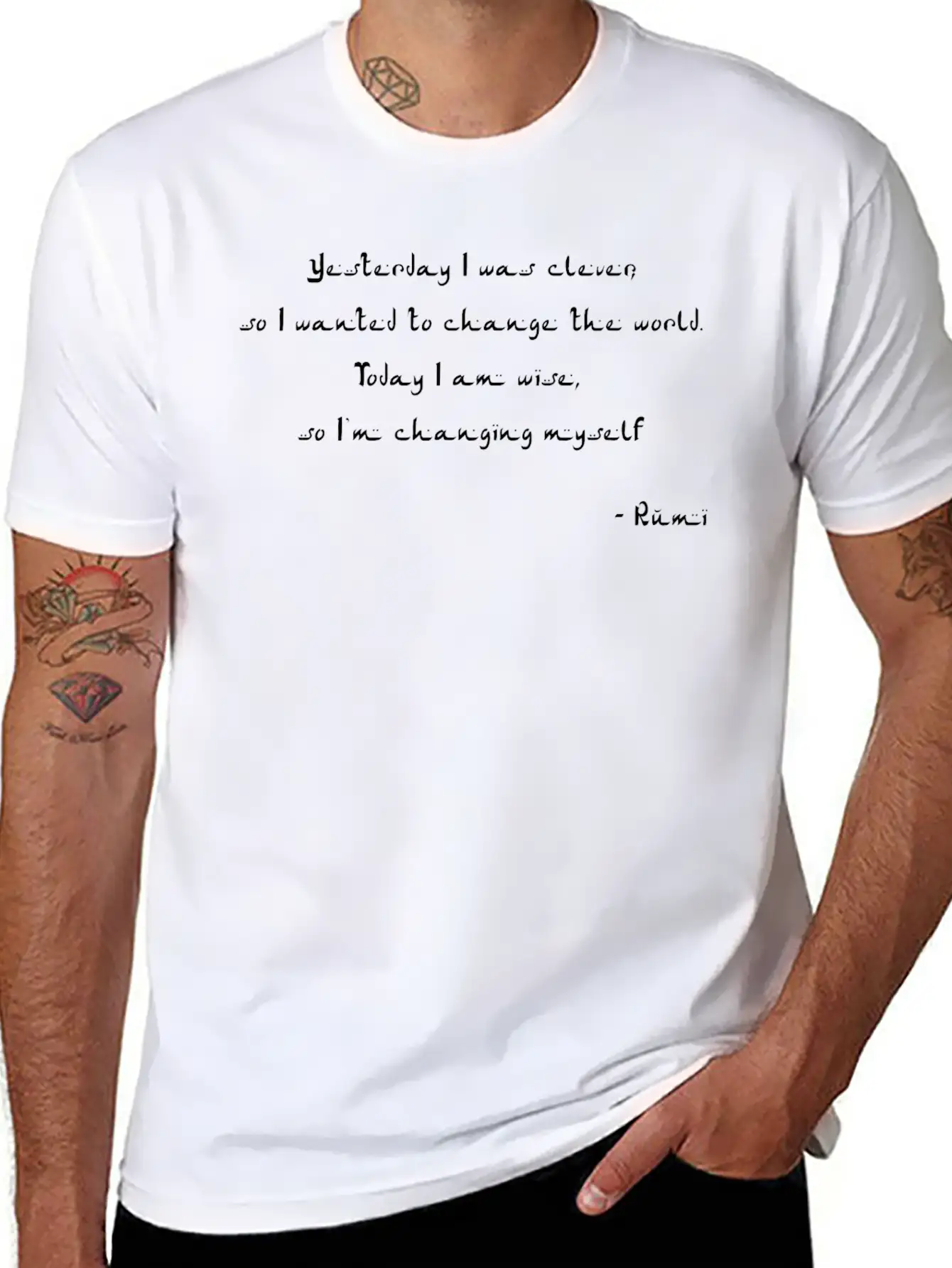 Clever And Wise Inverse Lightweight Cotton T-Shirt – Daily Comfort Graphic Shirt