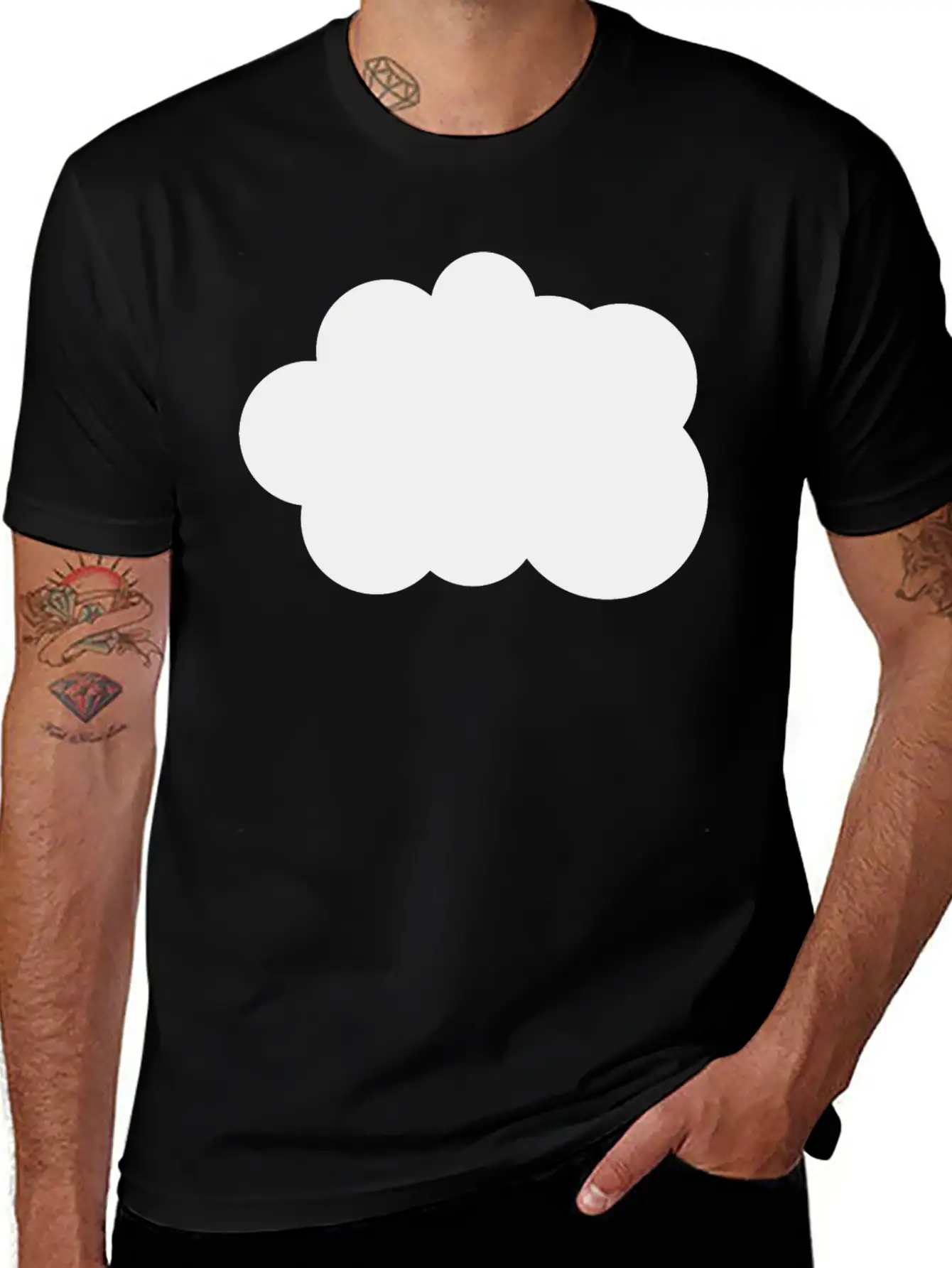 Cloud Silhouette Stylish Everyday T-Shirt – Unisex Basic Cotton Tee