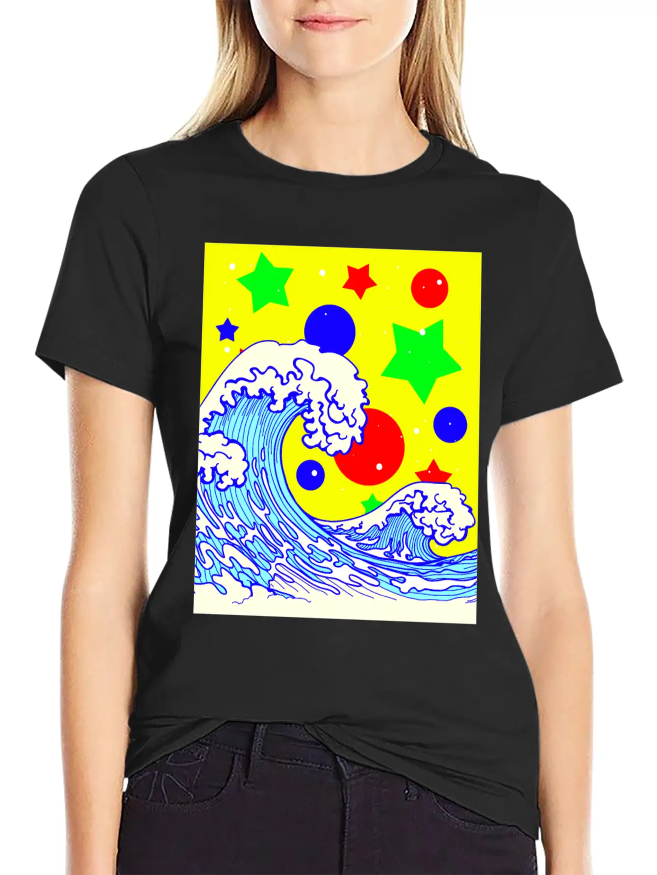 Clowncore Aesthetic Great Wave Off Kanagawa Basic Graphic T-Shirt – Daily Comfort In Soft Cotton