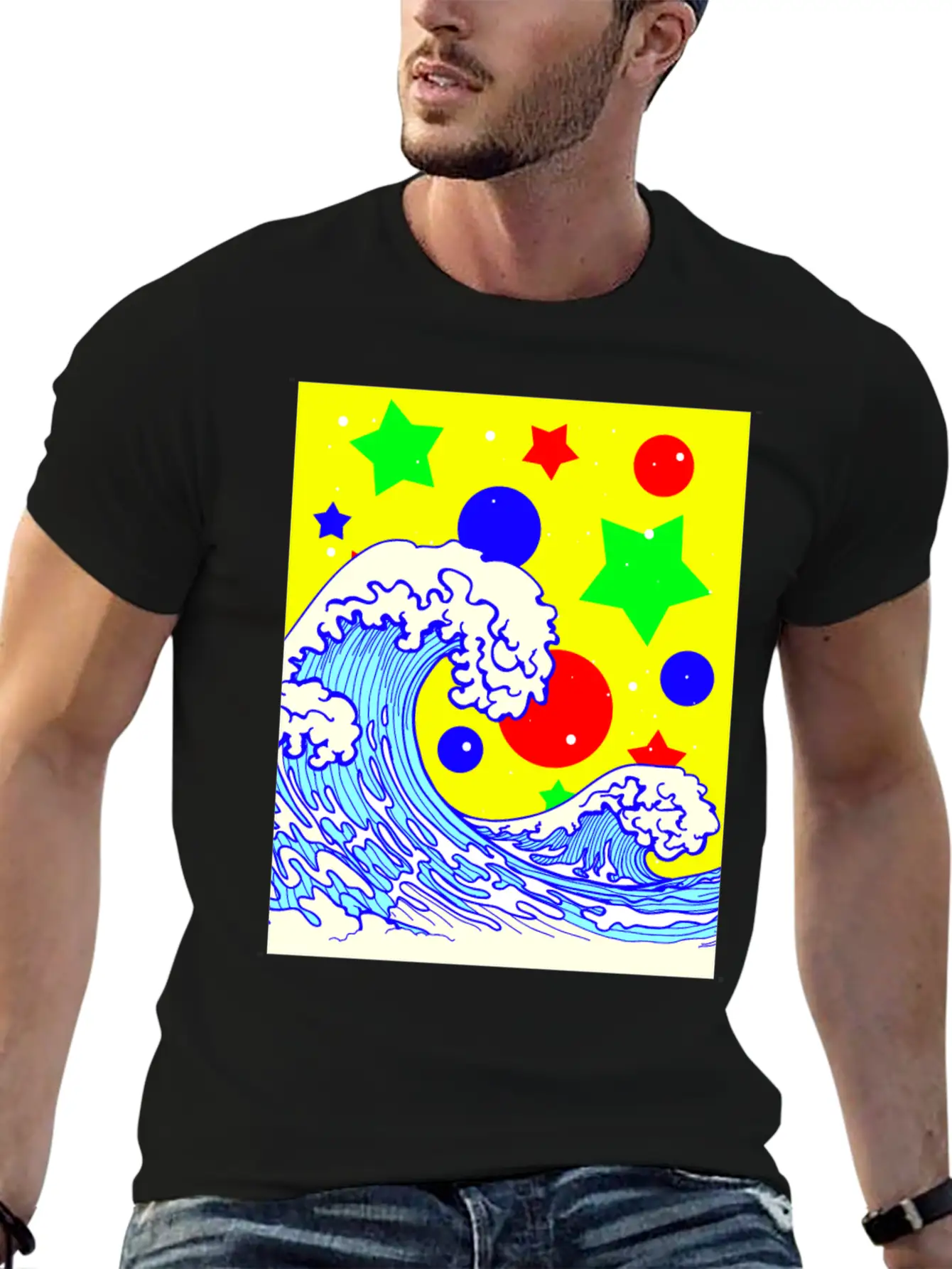 Clowncore Aesthetic Great Wave Off Kanagawa Basic Graphic T-Shirt – Daily Comfort In Soft Cotton