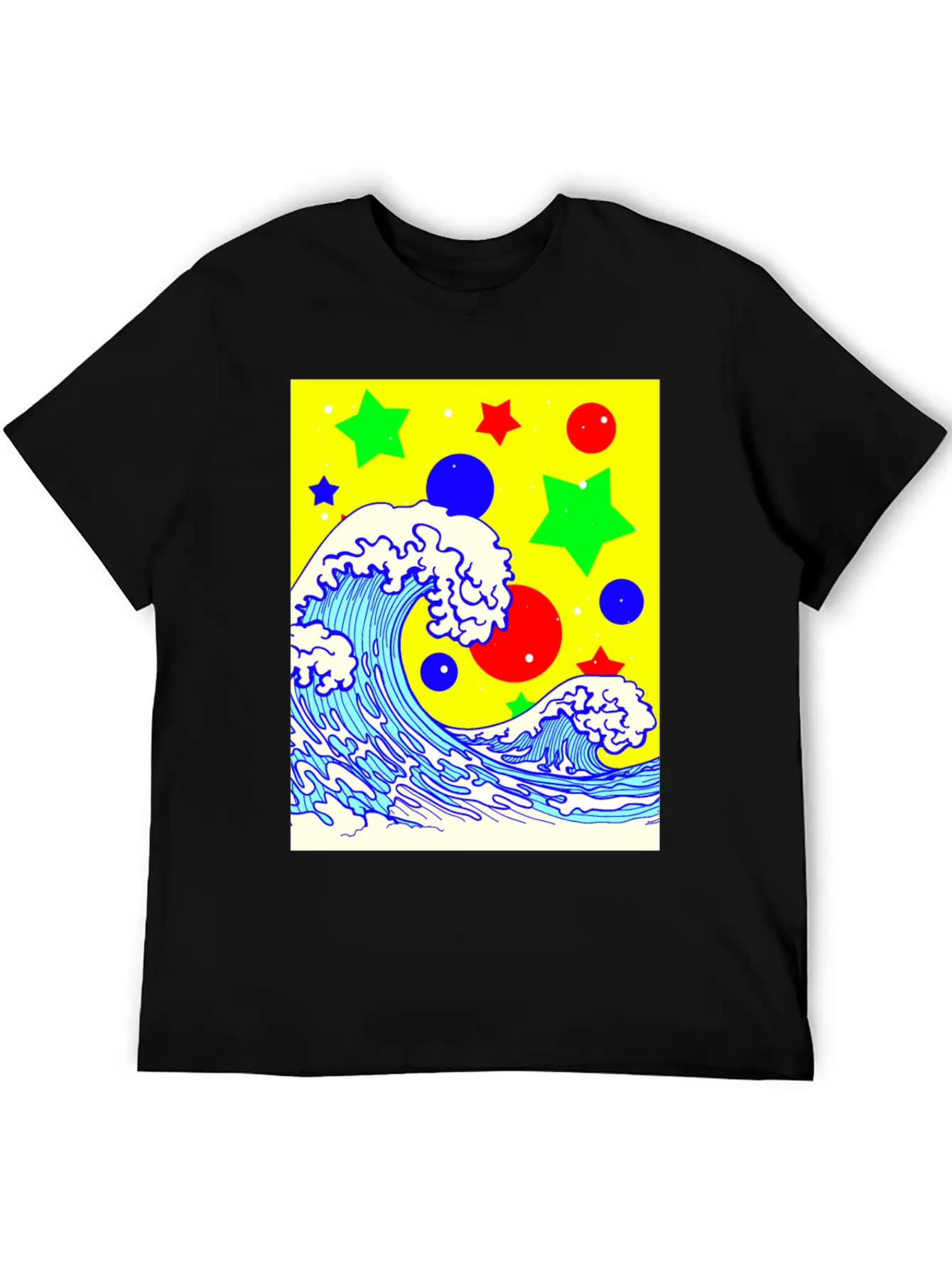 Clowncore Aesthetic Great Wave Off Kanagawa Basic Graphic T-Shirt – Daily Comfort In Soft Cotton