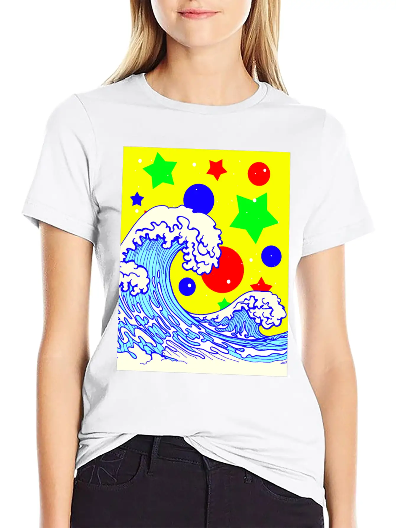 Clowncore Aesthetic Great Wave Off Kanagawa Basic Graphic T-Shirt – Daily Comfort In Soft Cotton