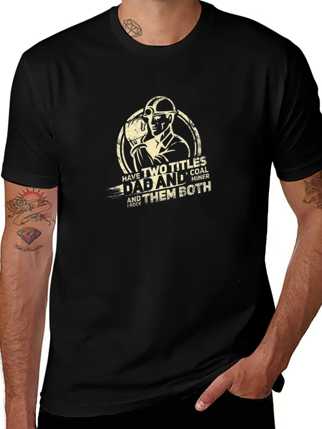 Coal Miner Dad A Coal Mining Gifts Breathable Graphic T-Shirt – Perfect For Casual Days