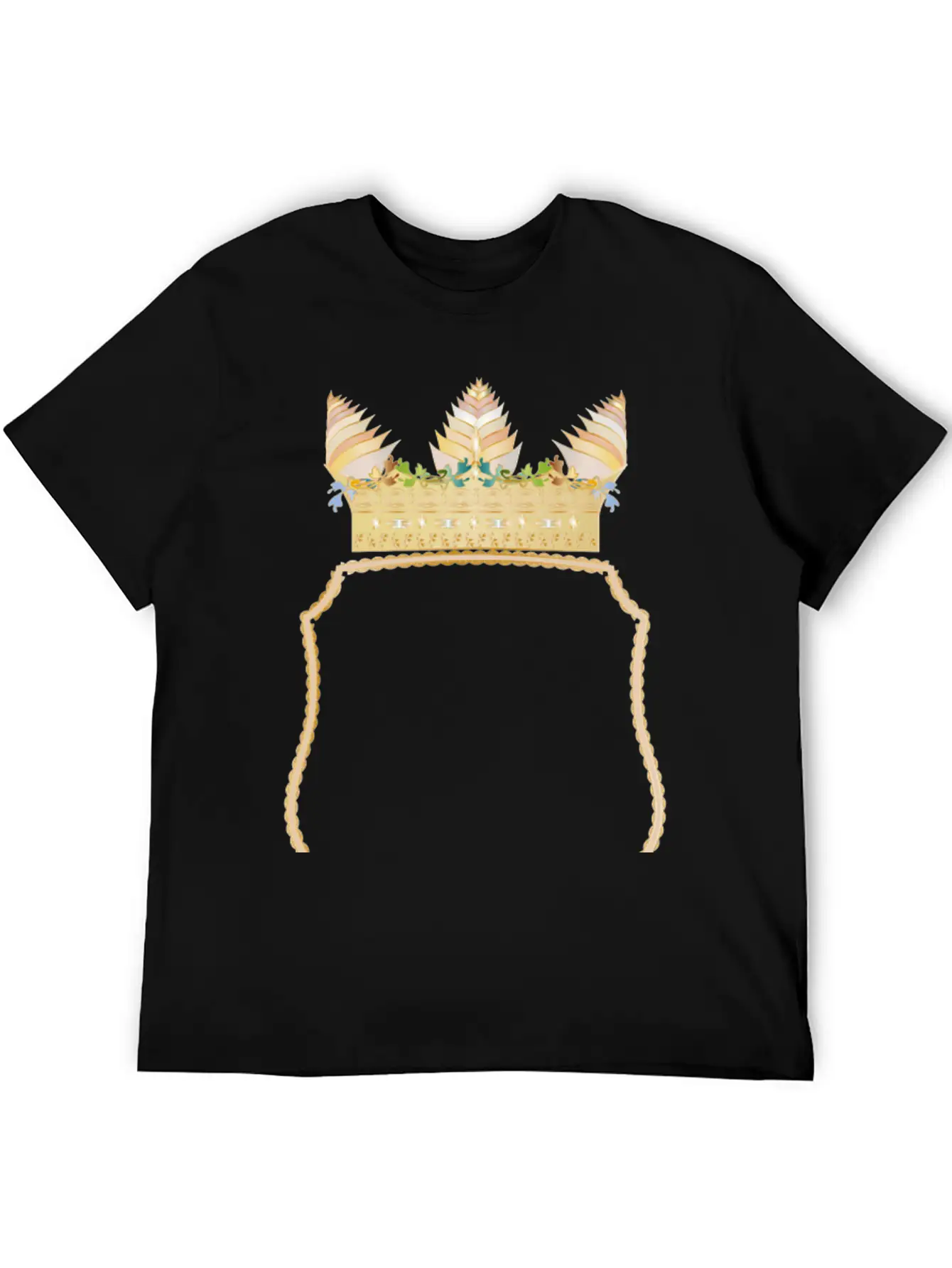 Coat Of Arms With A Golden Floral Crown Stylish Everyday T-Shirt – Unisex Basic Cotton Tee