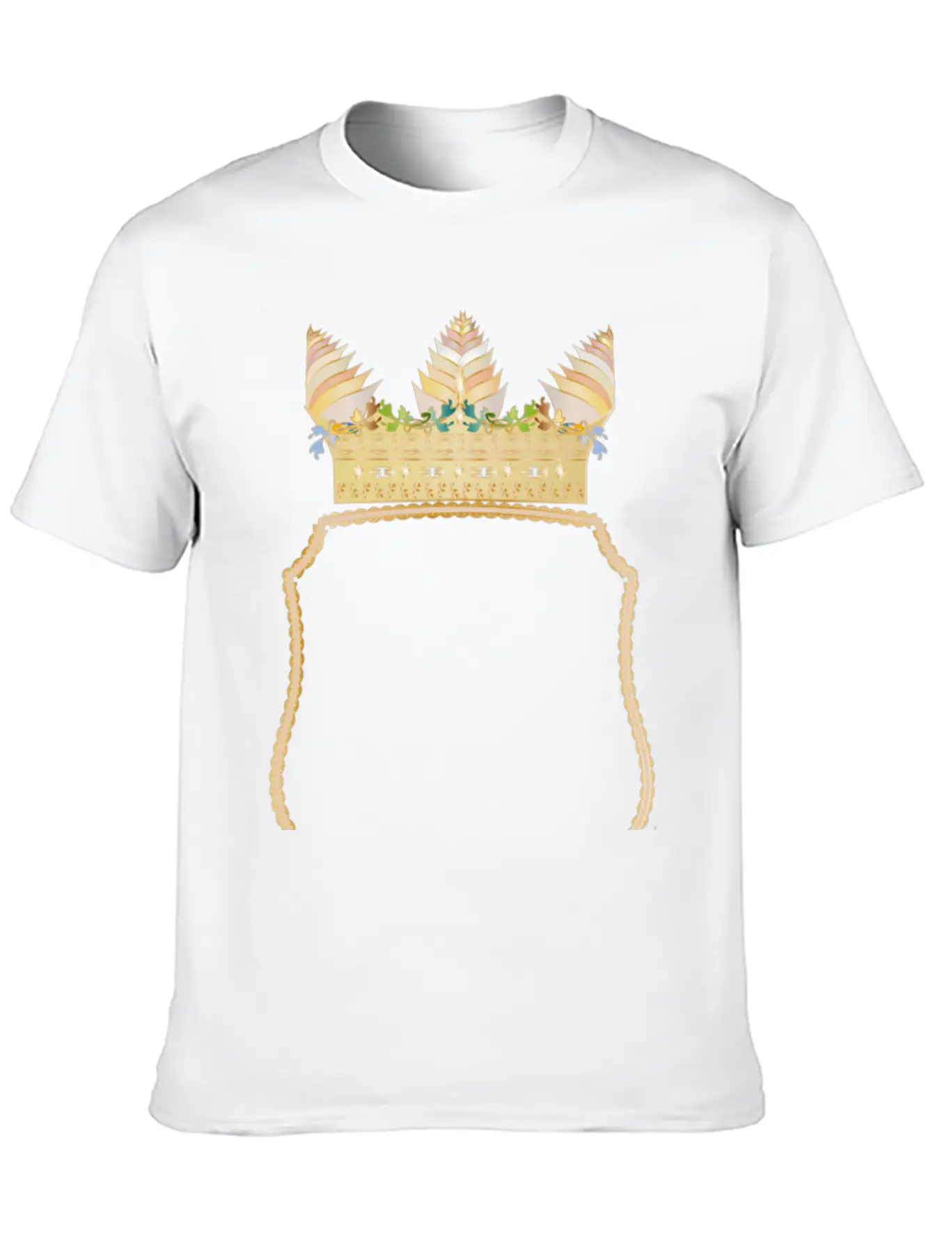 Coat Of Arms With A Golden Floral Crown Stylish Everyday T-Shirt – Unisex Basic Cotton Tee