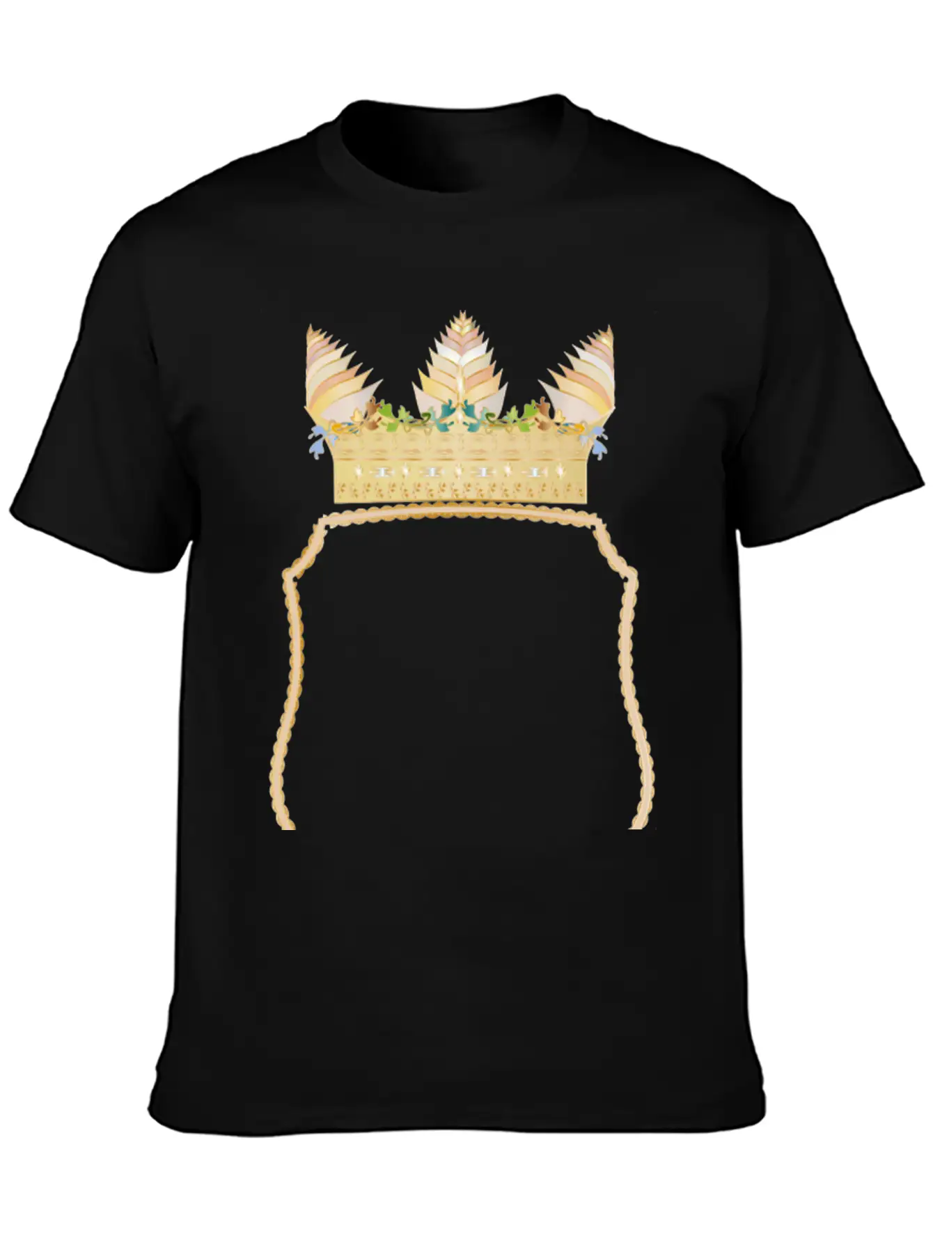 Coat Of Arms With A Golden Floral Crown Stylish Everyday T-Shirt – Unisex Basic Cotton Tee