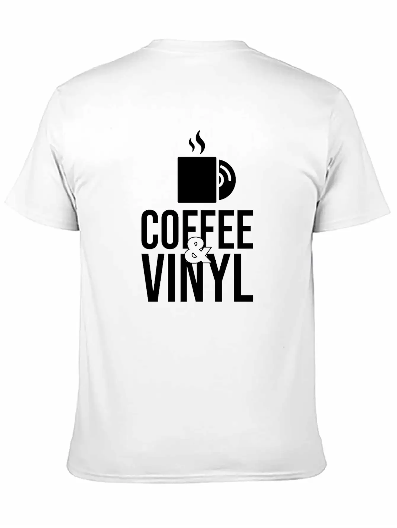 Coffee And Vinyl Lover Record Collector Stylish Everyday T-Shirt – Unisex Basic Cotton Tee