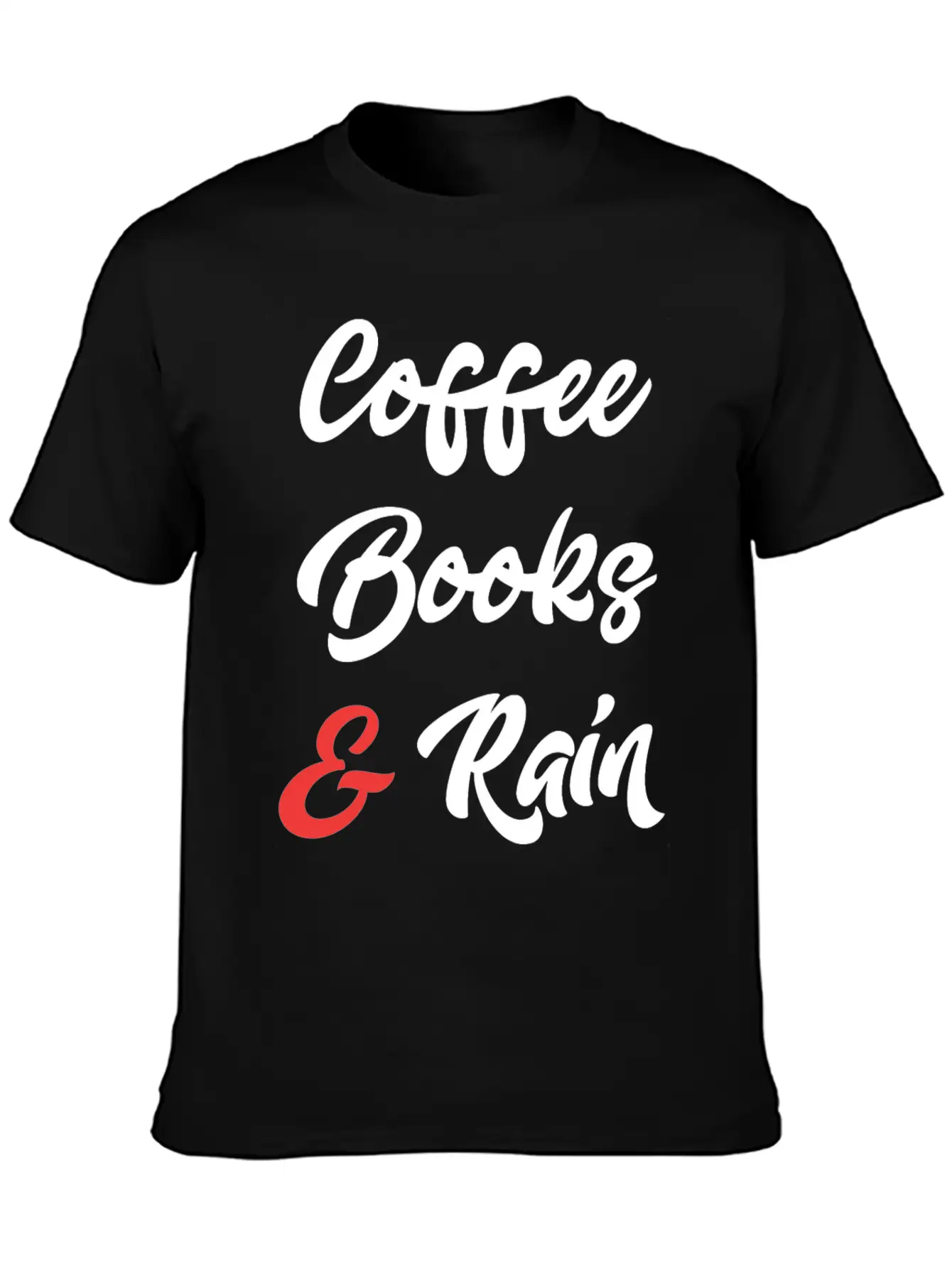 Coffee Books And Rain Stylish Everyday T-Shirt – Unisex Basic Cotton Tee