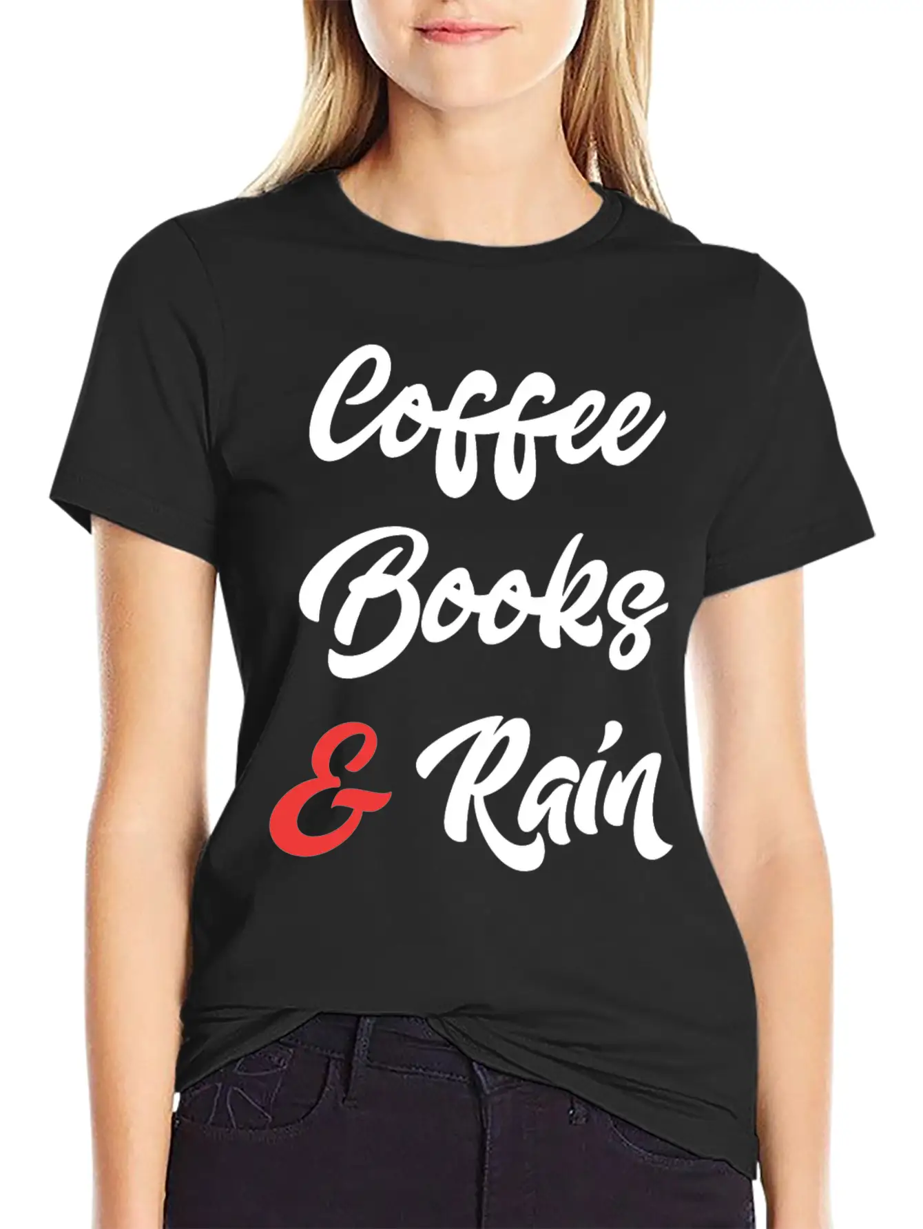 Coffee Books And Rain Stylish Everyday T-Shirt – Unisex Basic Cotton Tee