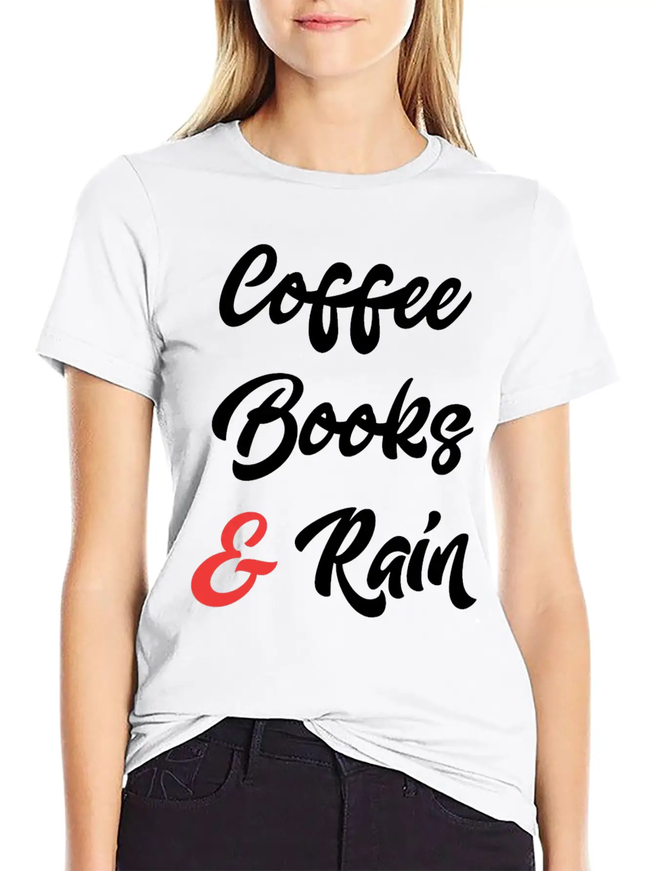 Coffee Books And Rain Stylish Everyday T-Shirt – Unisex Basic Cotton Tee