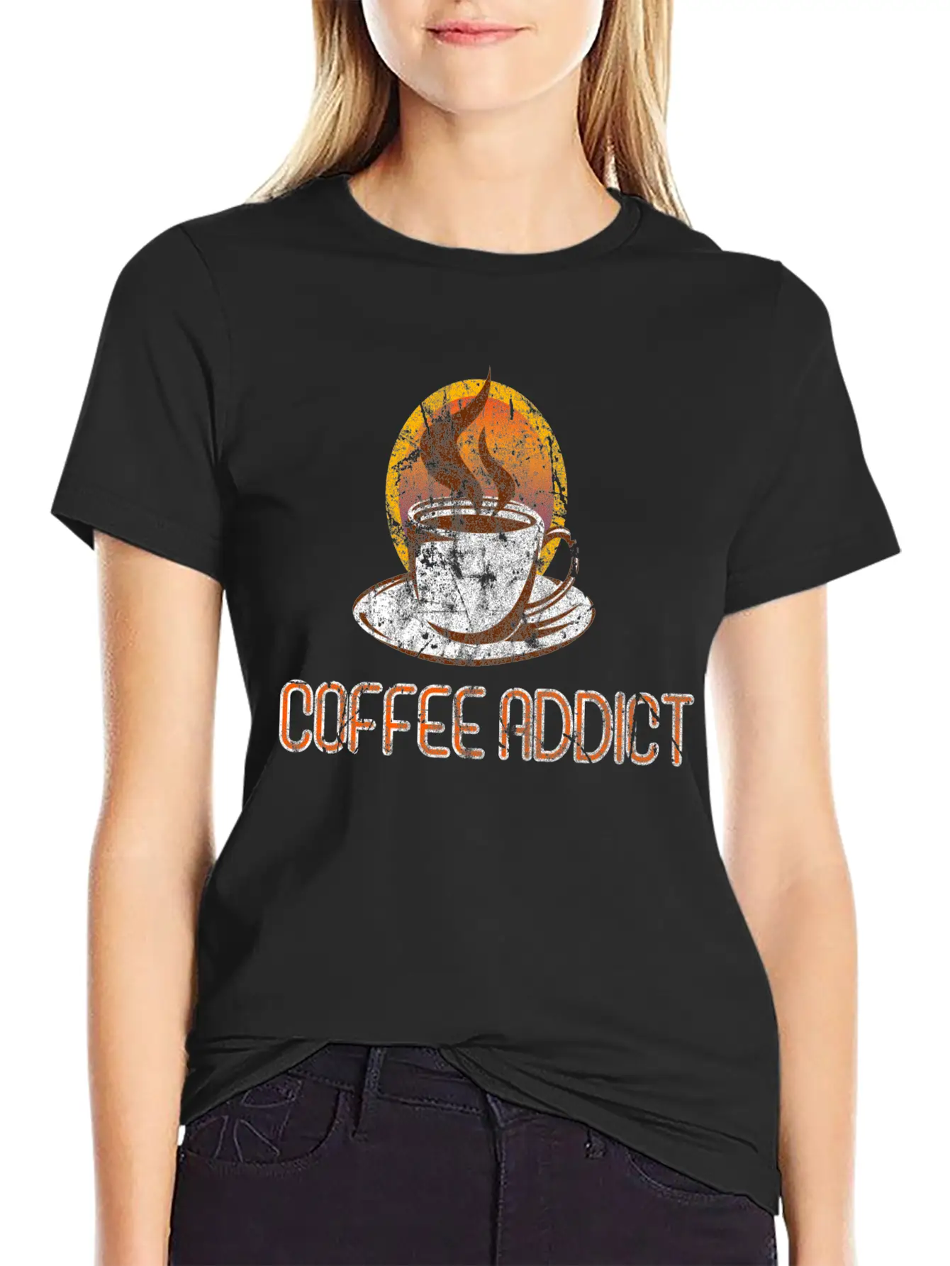 Coffee Caffeine Gift Idea Stylish Everyday T-Shirt – Unisex Basic Cotton Tee