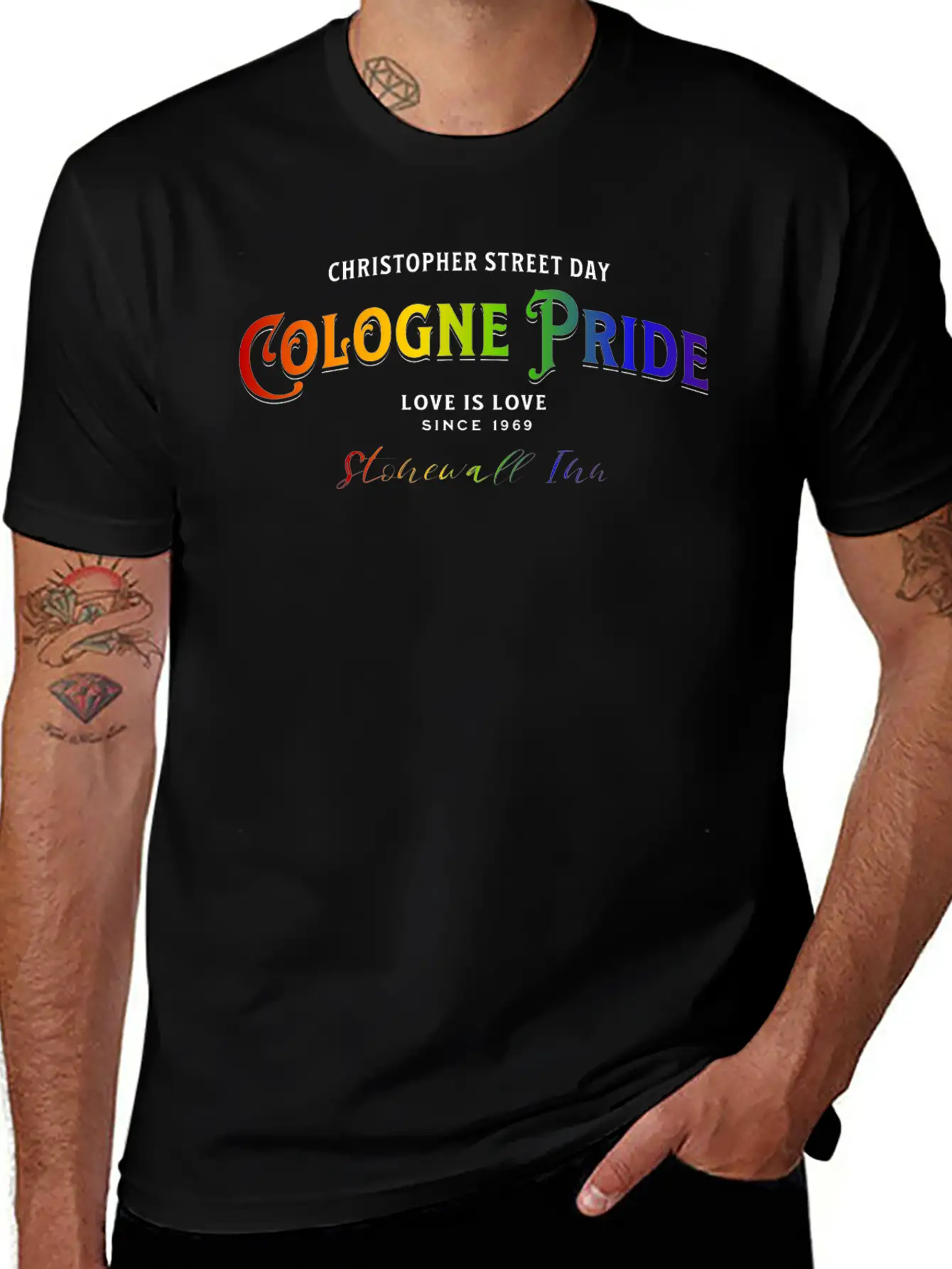 Cologne Gay Pride Colors Of Rainbow LGBTQ+ Basic Graphic T-Shirt – Daily Comfort In Soft Cotton