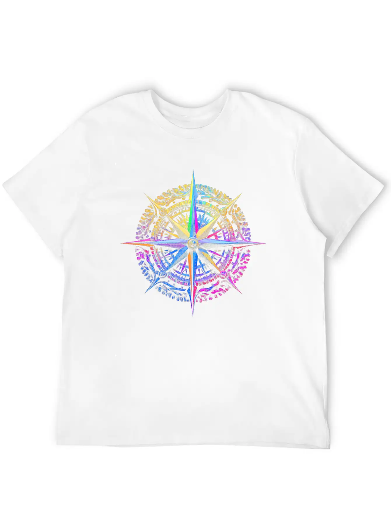 Colorful Compass Stylish Everyday T-Shirt – Unisex Basic Cotton Tee