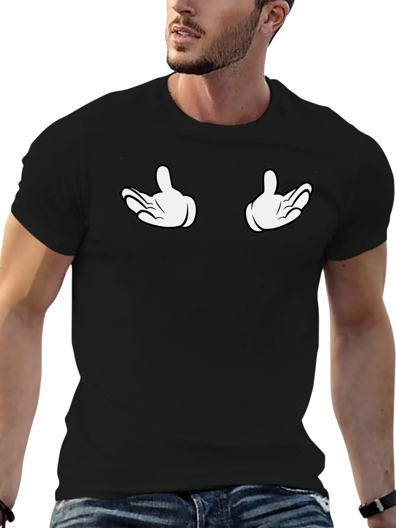 Comic Hands, Open Hands Stylish Everyday T-Shirt – Unisex Basic Cotton Tee
