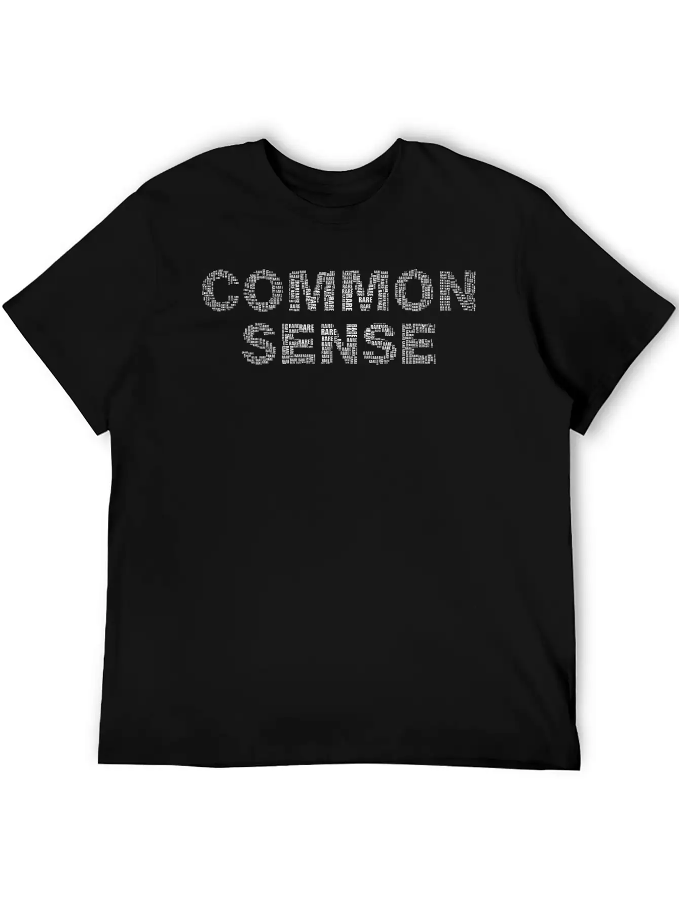 Common Sense Black Stylish Everyday T-Shirt – Unisex Basic Cotton Tee