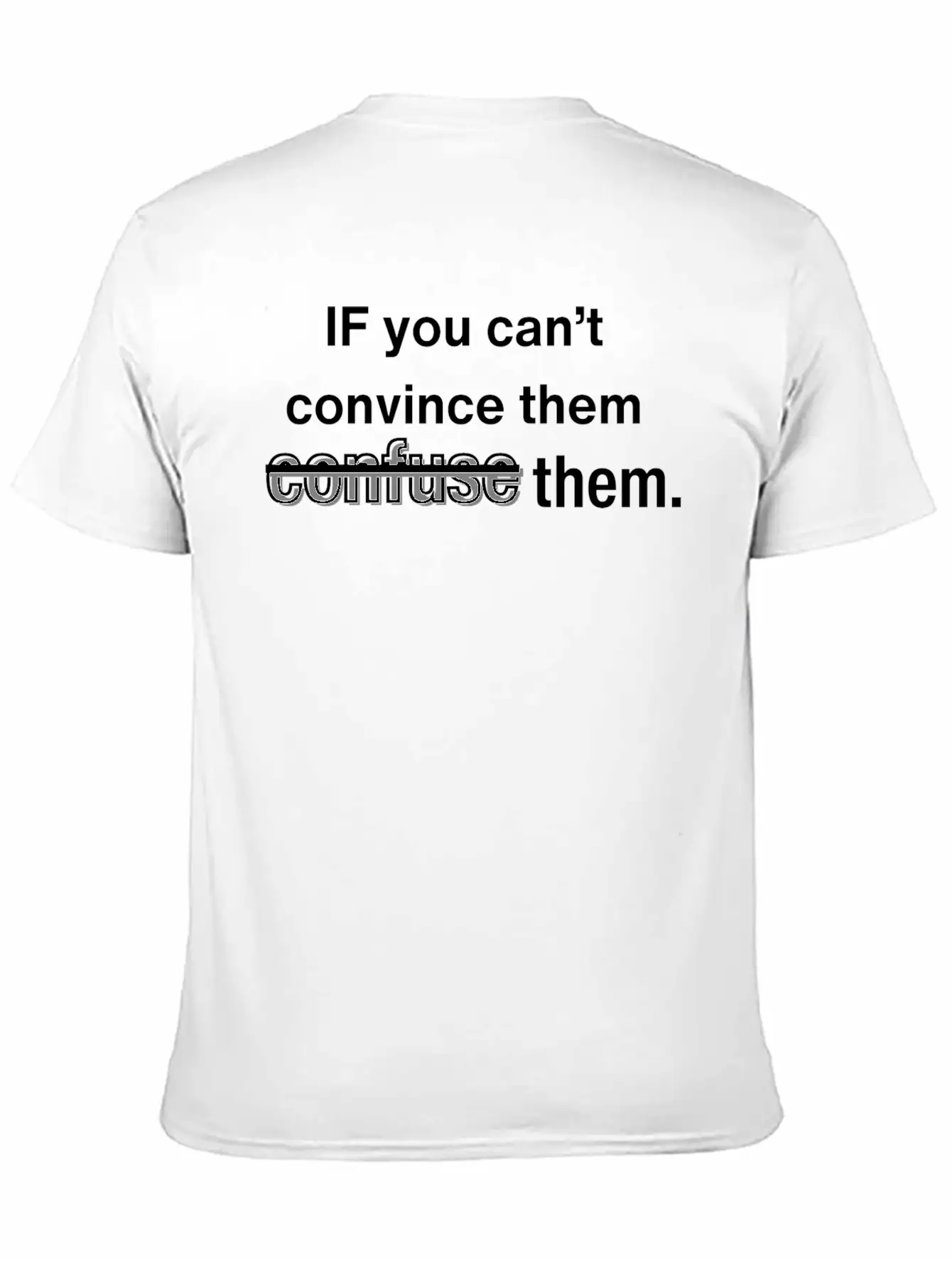 Convince Or Confuse? Typography Art Stylish Everyday T-Shirt – Unisex Basic Cotton Tee