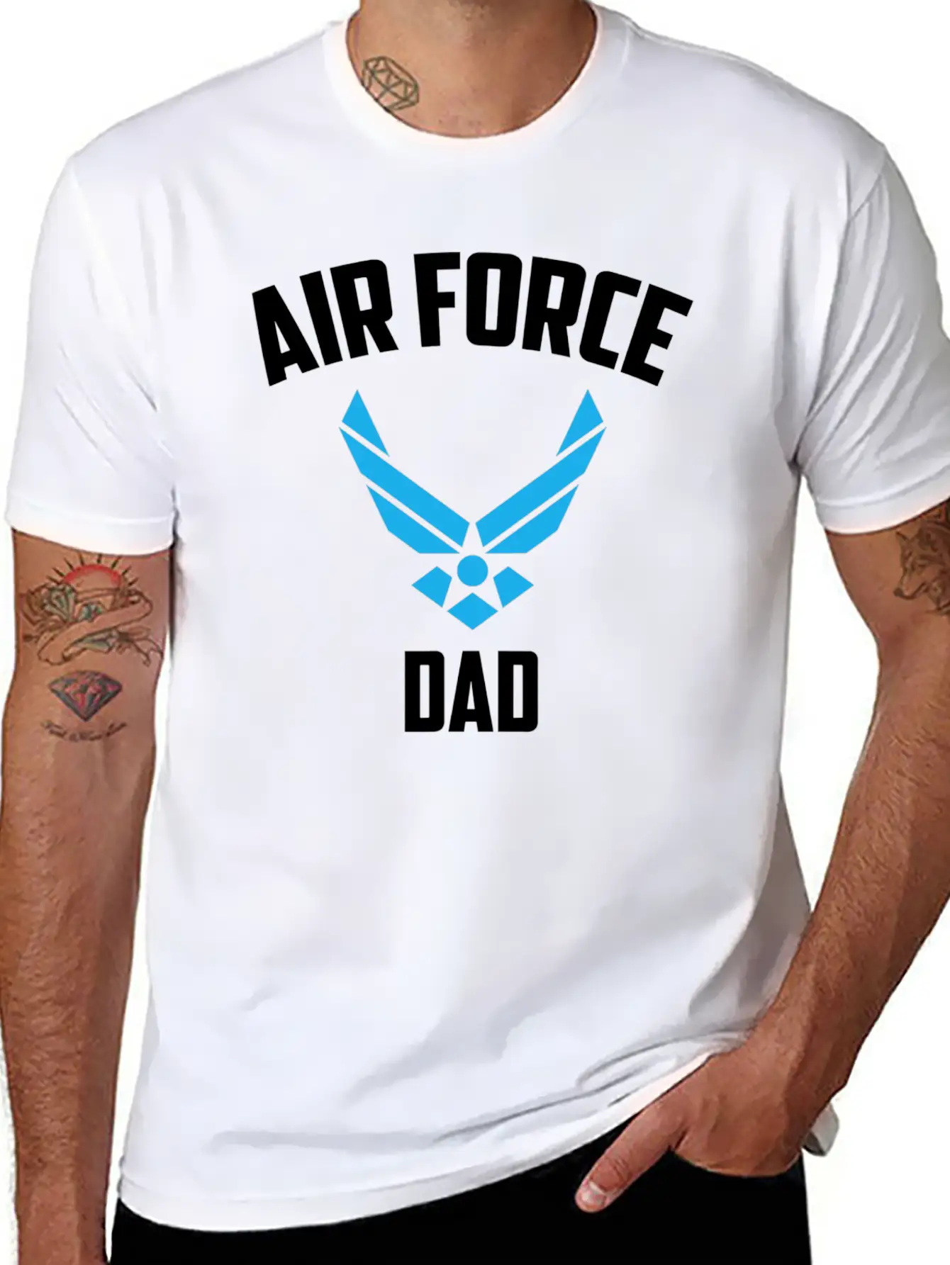 Cool Air Force Dad Best Proud Military Breathable Graphic T-Shirt – Perfect For Casual Days