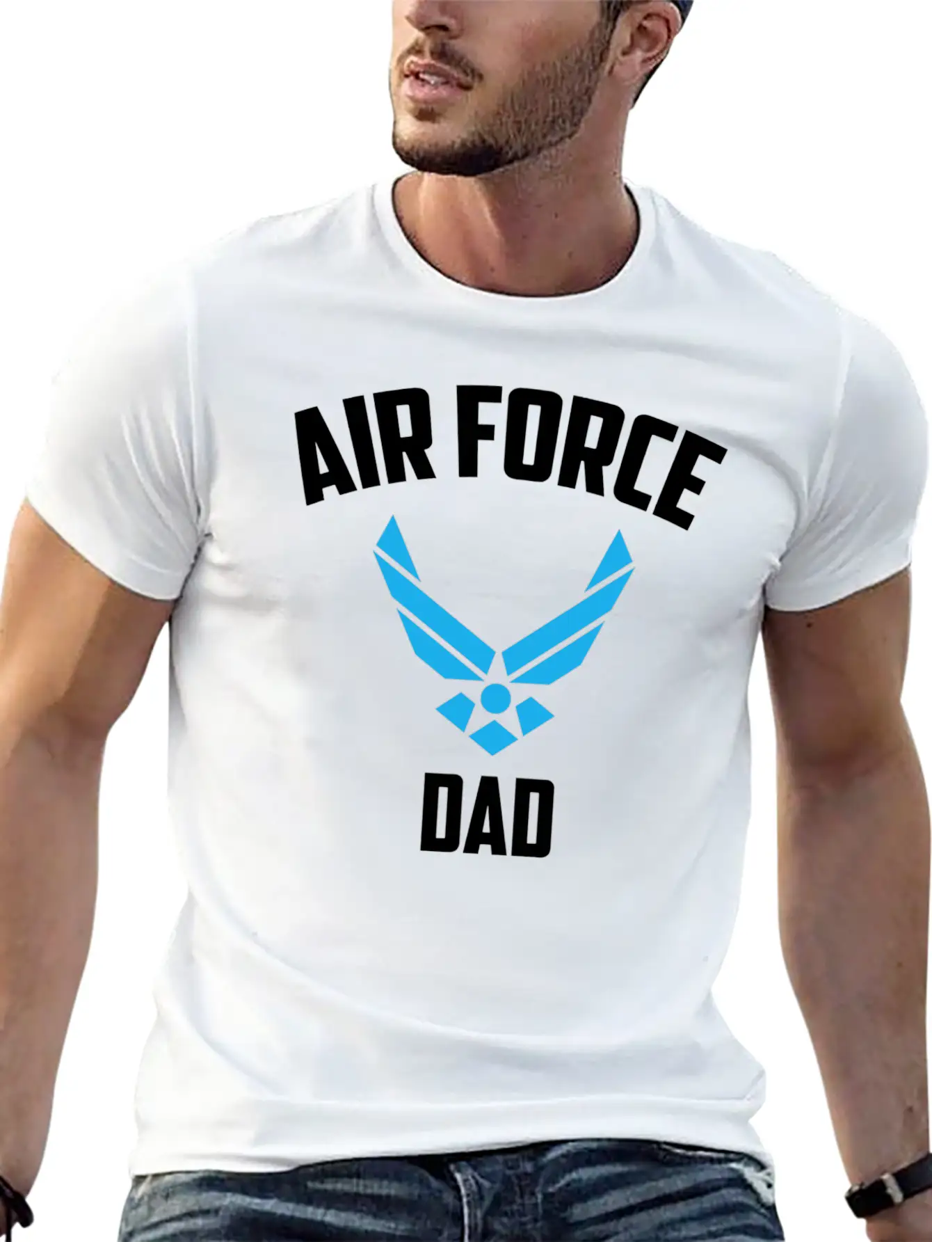 Cool Air Force Dad Best Proud Military Breathable Graphic T-Shirt – Perfect For Casual Days