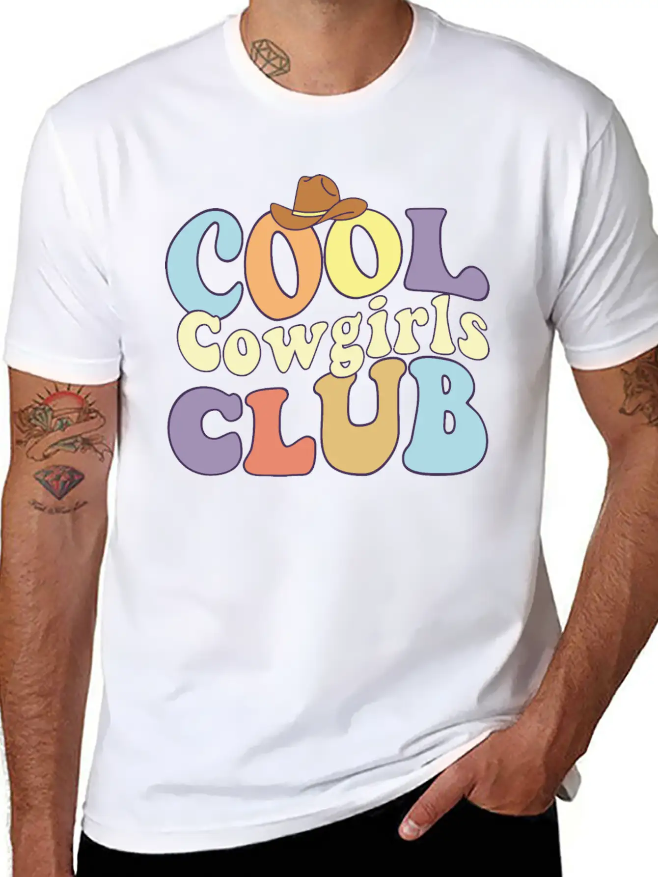 Cool Cowgirls Club Rodeo Southern Girls Crew Love Basic Graphic T-Shirt – Daily Comfort In Soft Cotton