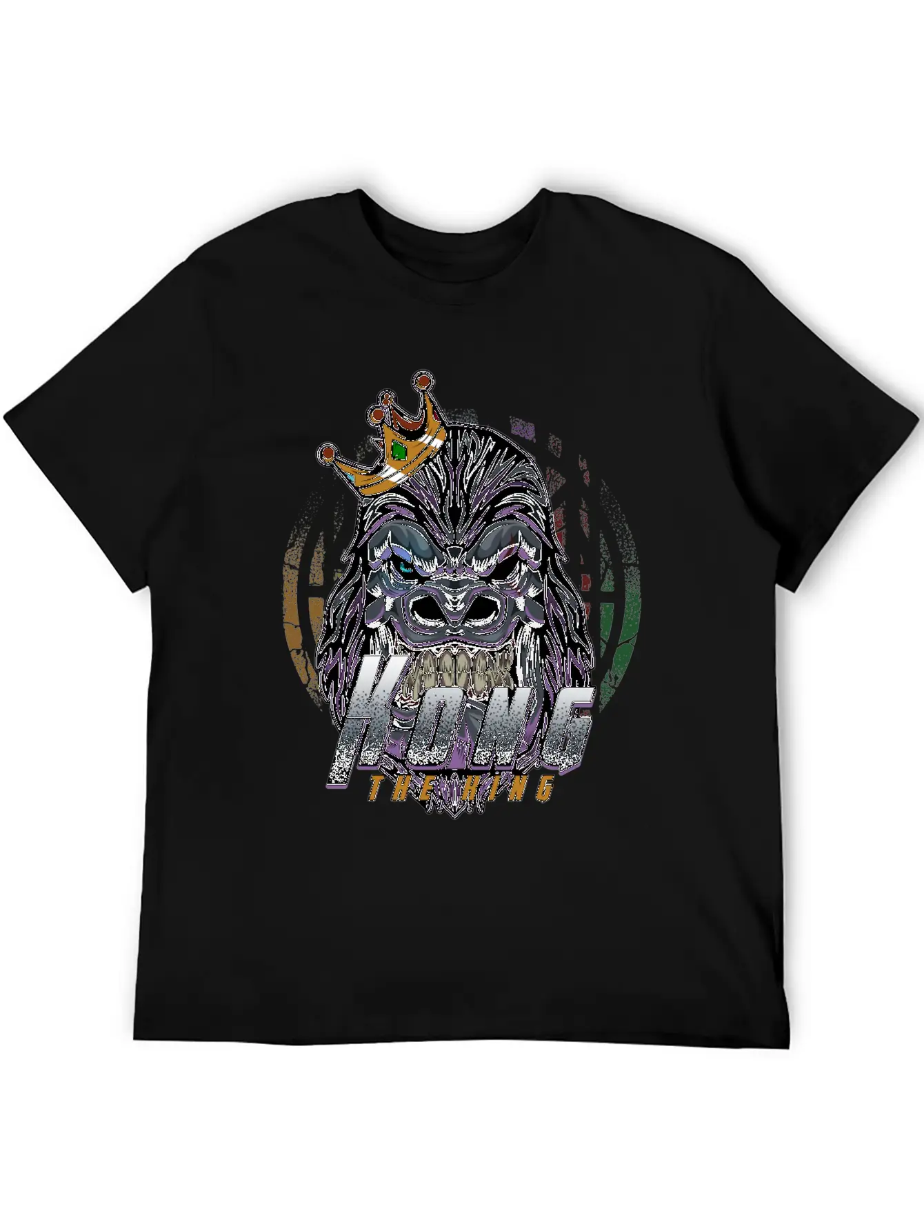 Cool Gorilla Kong The King Silverback Crown Ape Basic Graphic T-Shirt – Daily Comfort In Soft Cotton