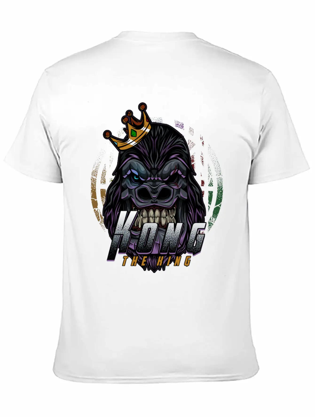 Cool Gorilla Kong The King Silverback Crown Ape Basic Graphic T-Shirt – Daily Comfort In Soft Cotton