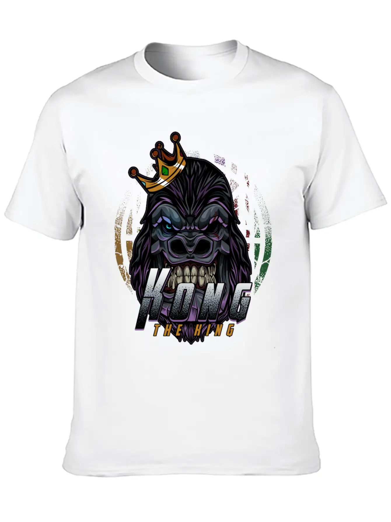 Cool Gorilla Kong The King Silverback Crown Ape Basic Graphic T-Shirt – Daily Comfort In Soft Cotton